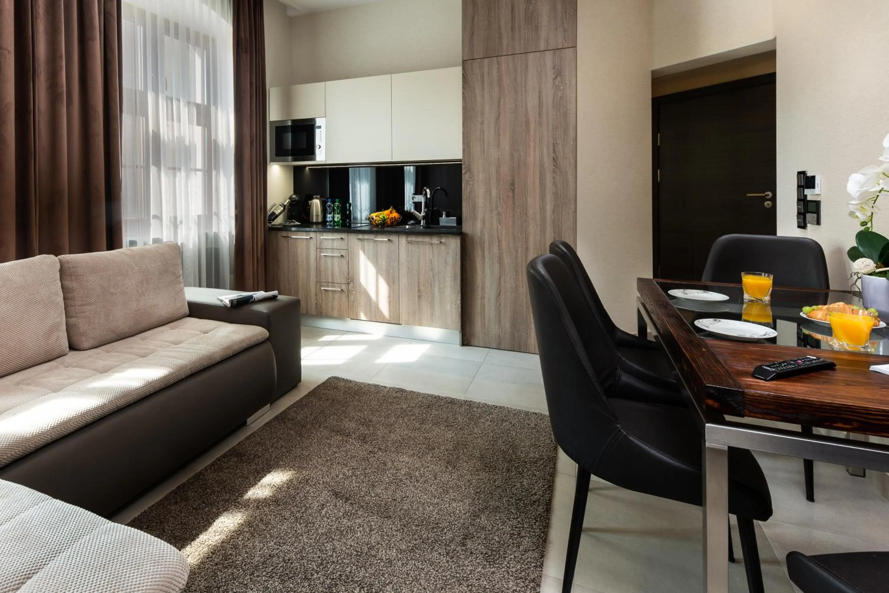 Kitchen or kitchenette in Aparthotel New Lux