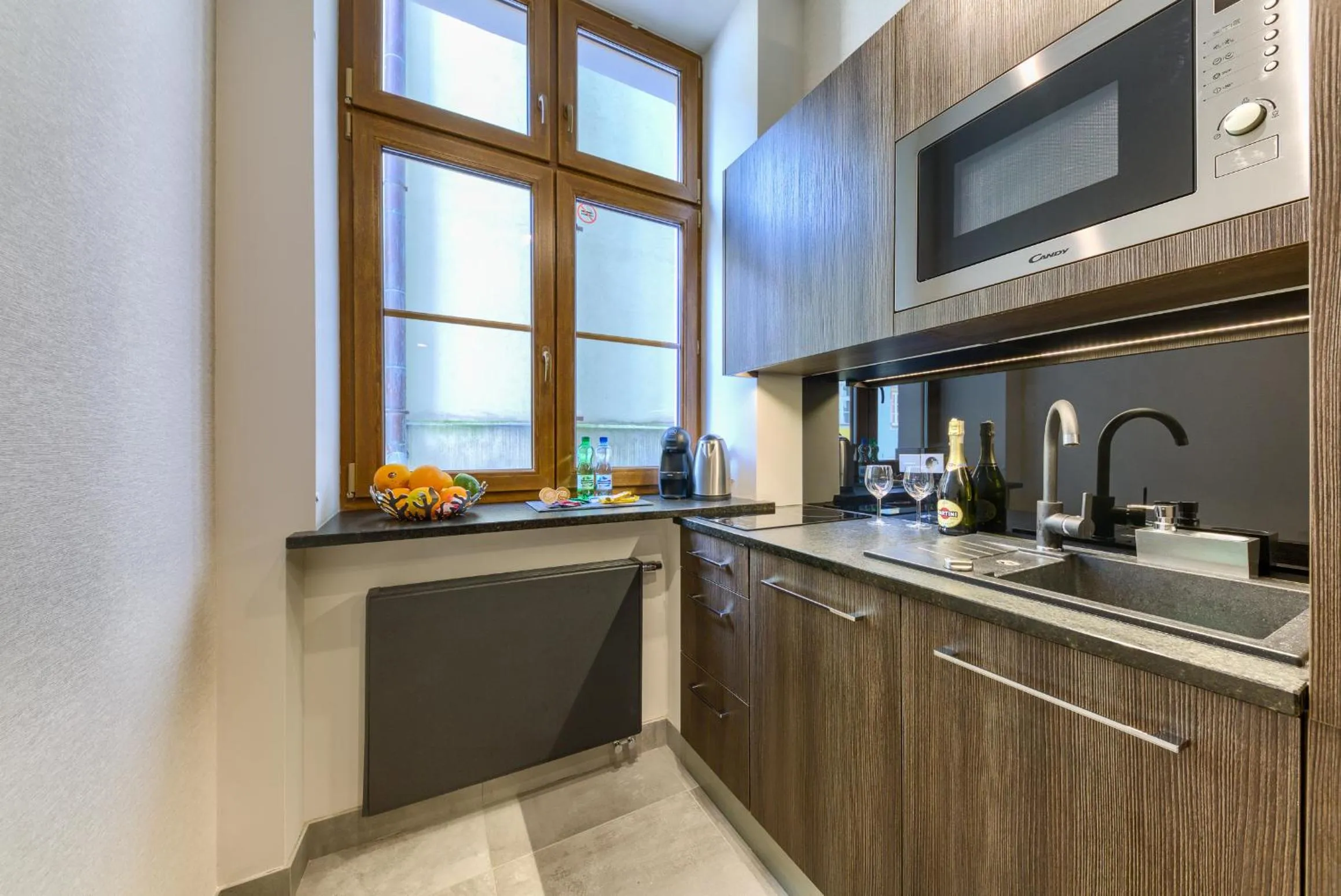 Kitchen or kitchenette in Aparthotel New Lux