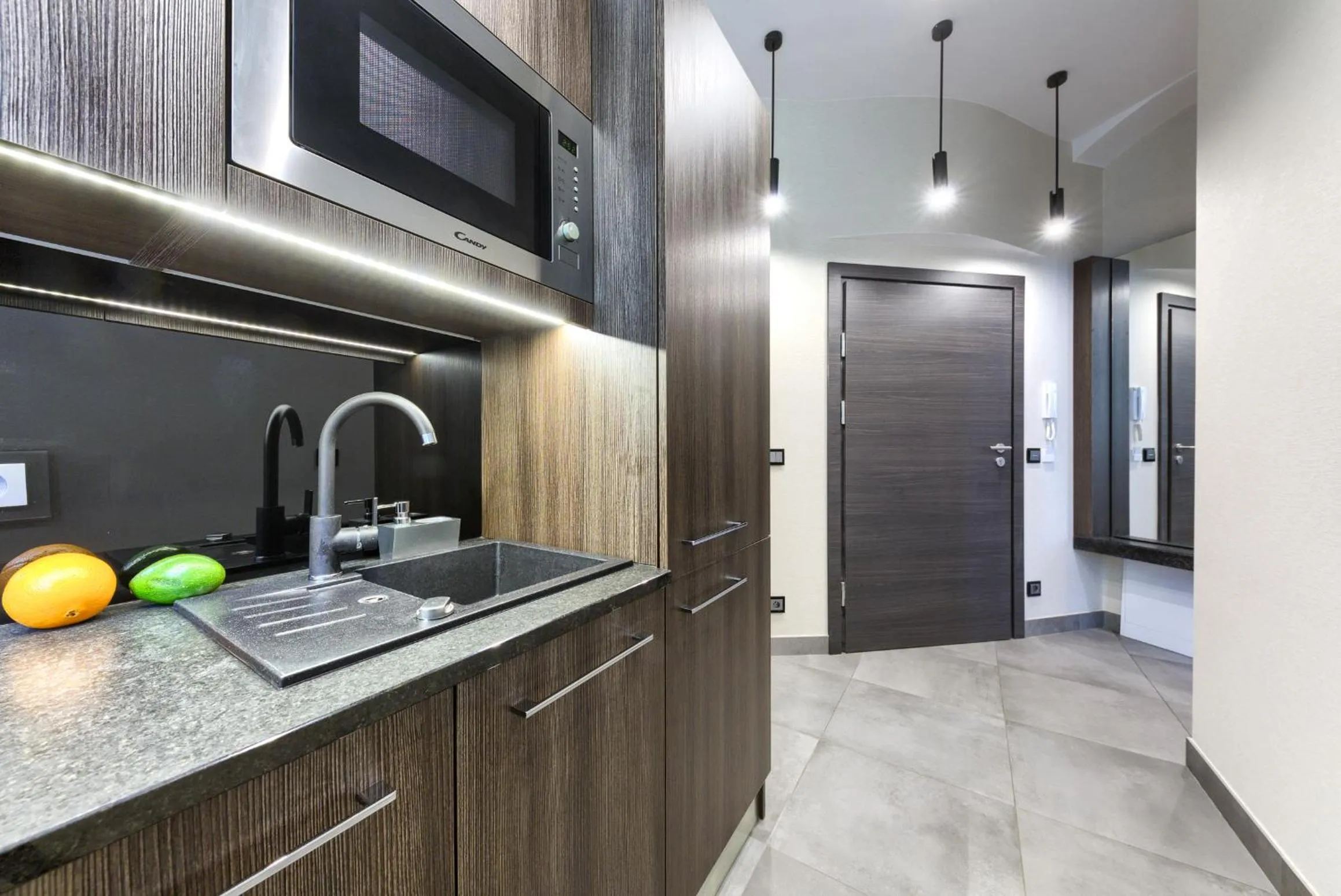 Kitchen or kitchenette in Aparthotel New Lux