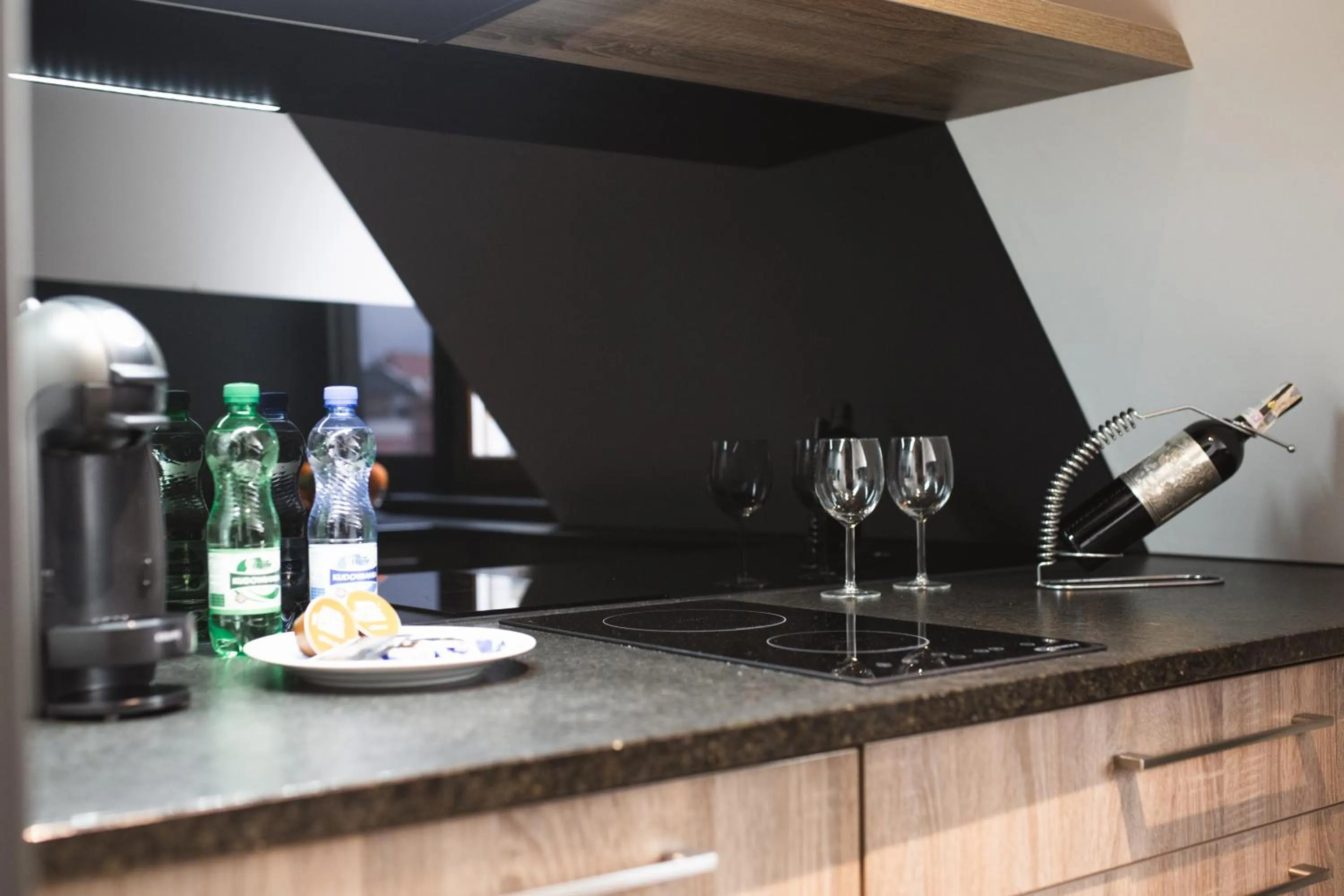 Kitchen or kitchenette in Aparthotel New Lux