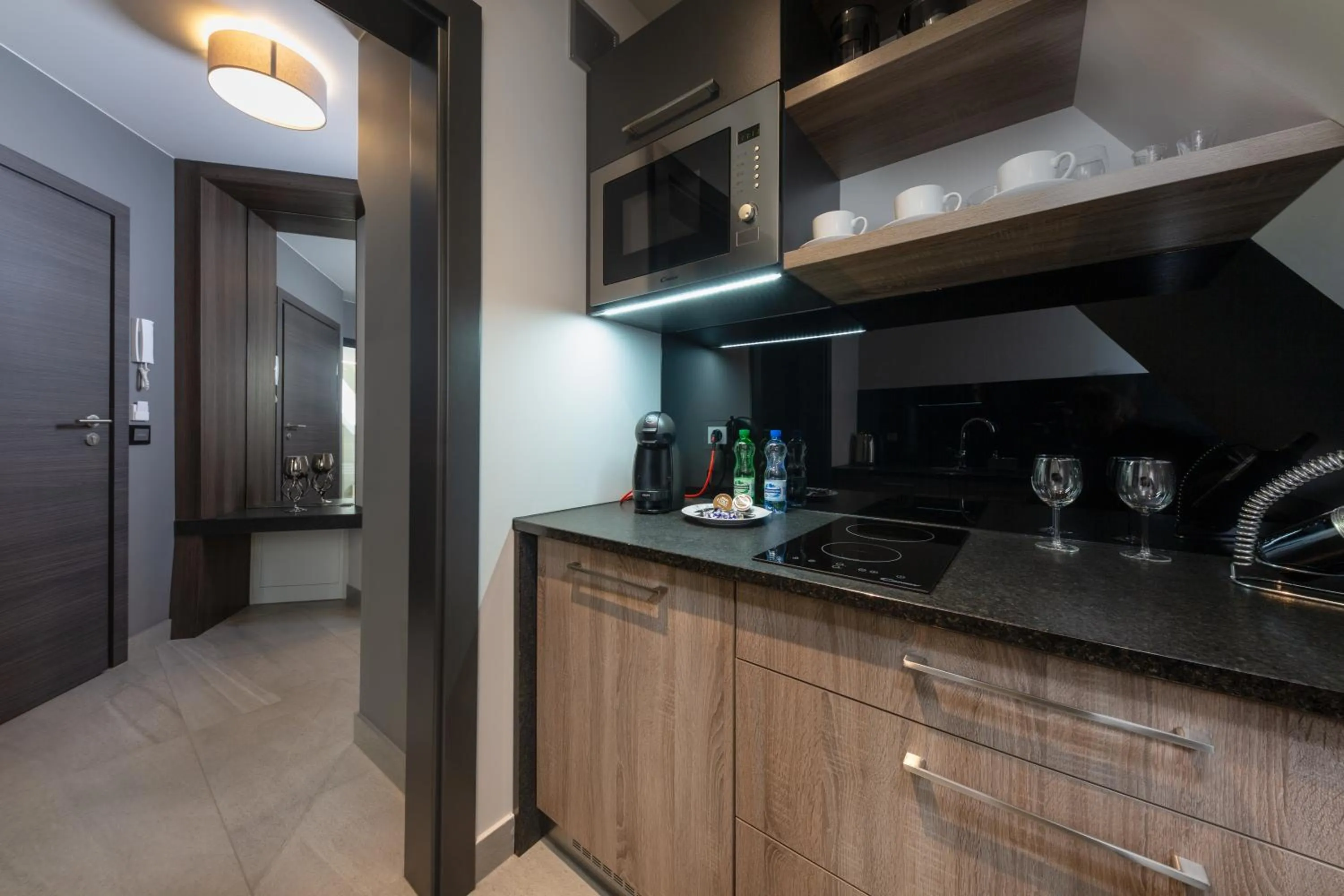 Kitchen or kitchenette in Aparthotel New Lux