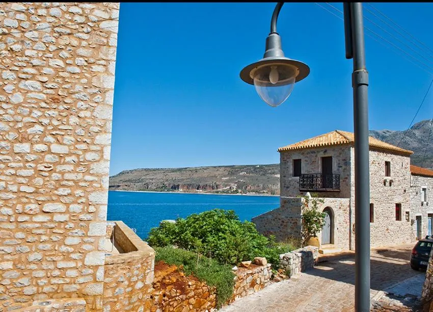 Facade/entrance in Limeni Villa