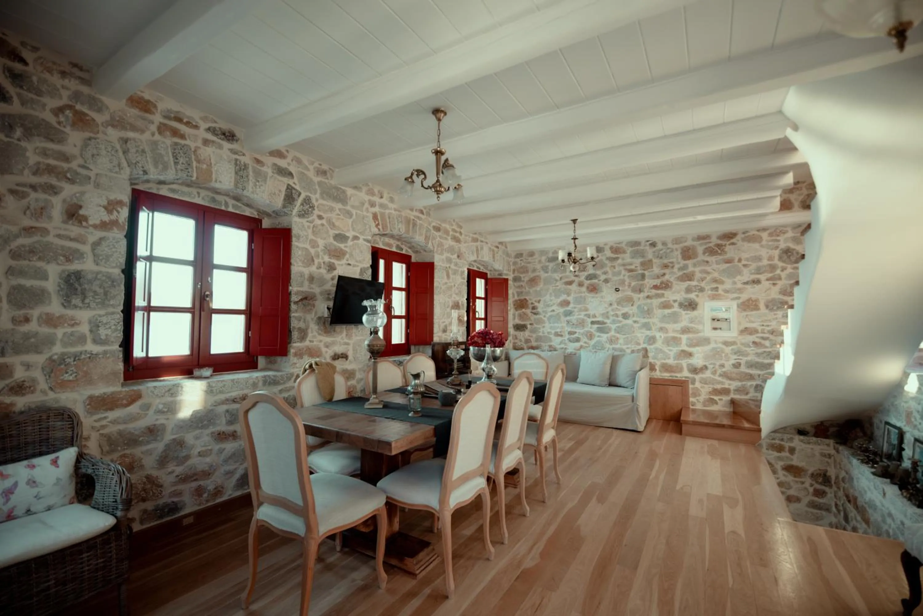 Living room in Limeni Villa