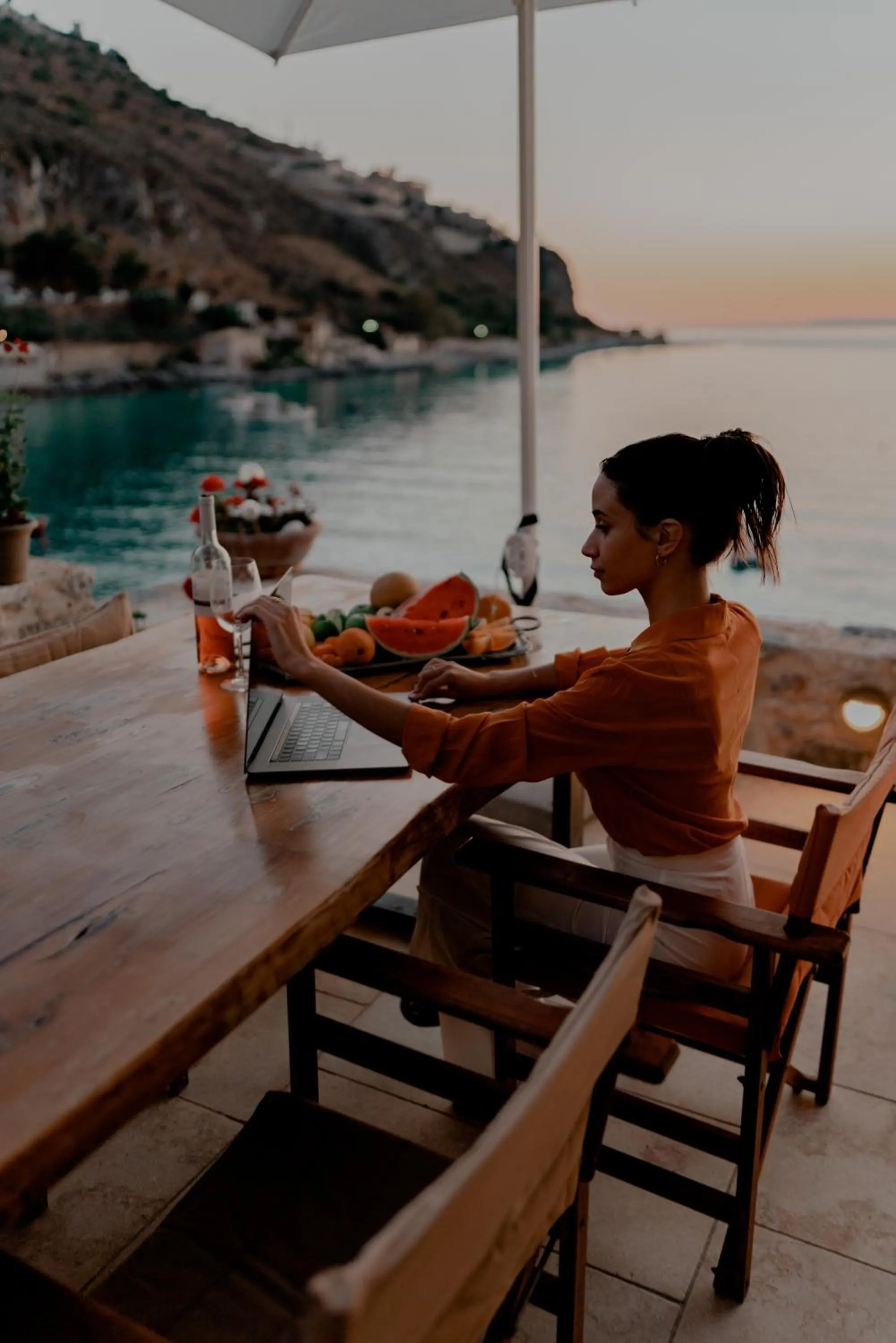 Balcony/Terrace in Limeni Villa