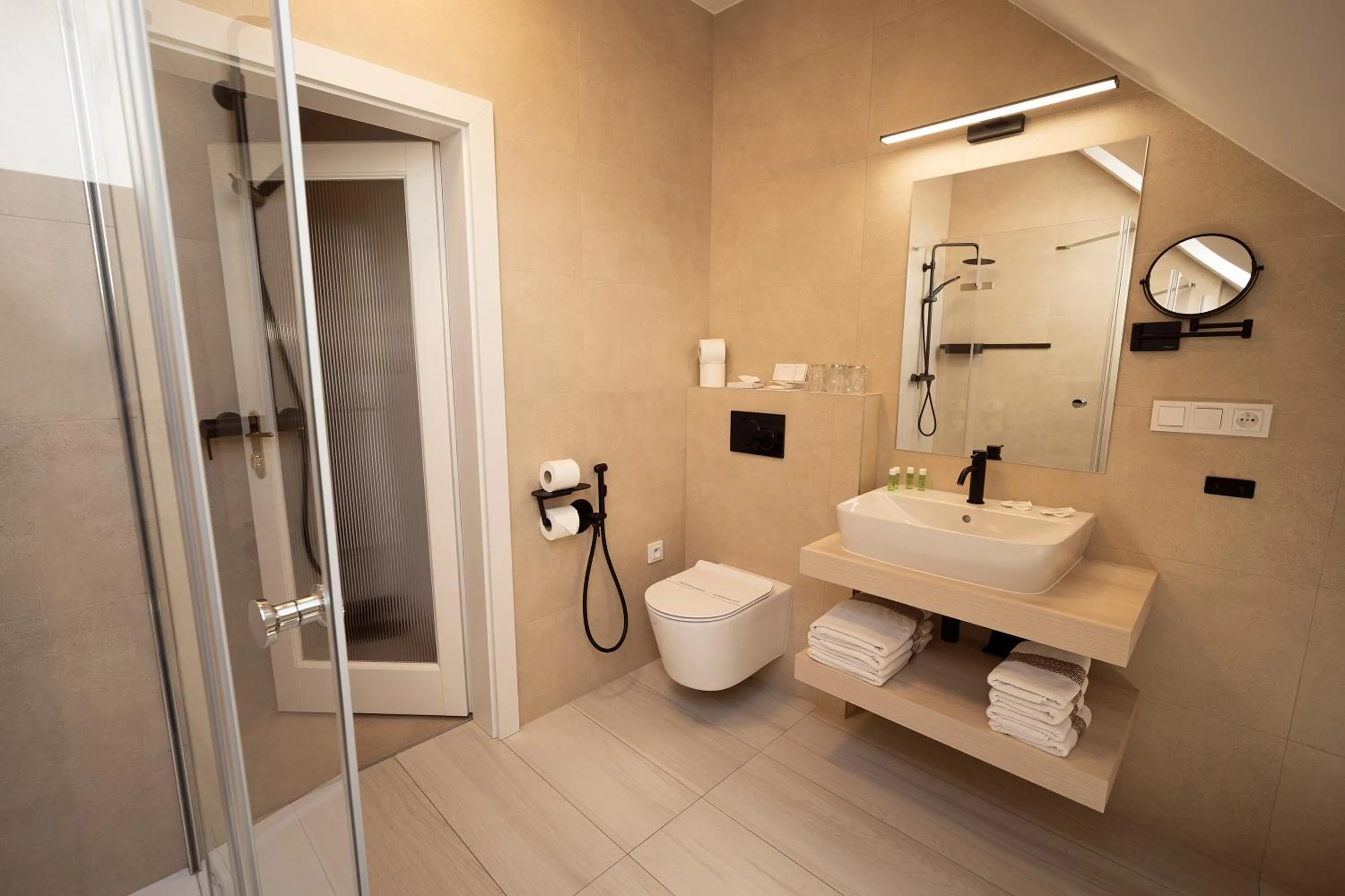 Shower in Hotel U Kaplicky