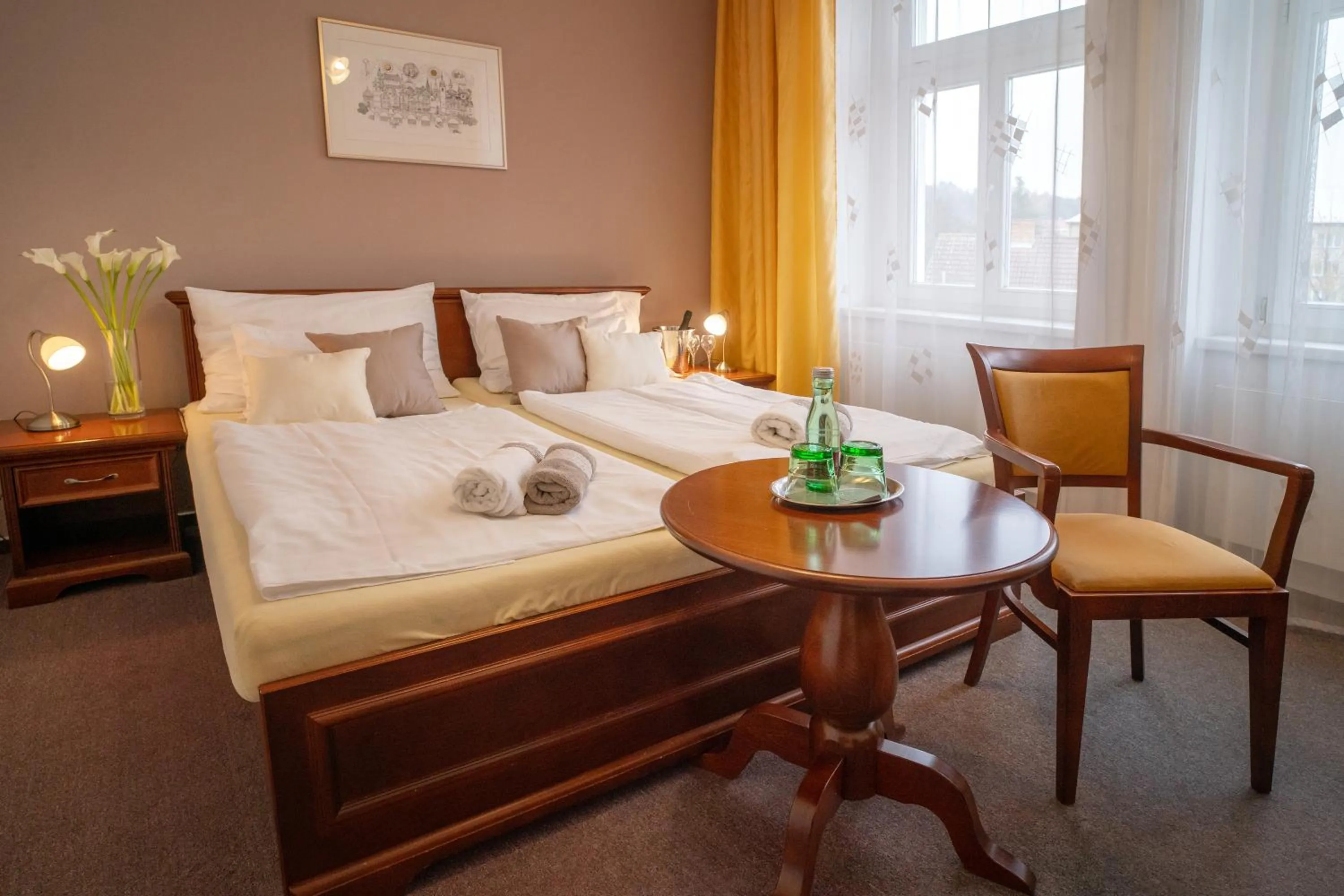 Bed in Hotel U Kaplicky