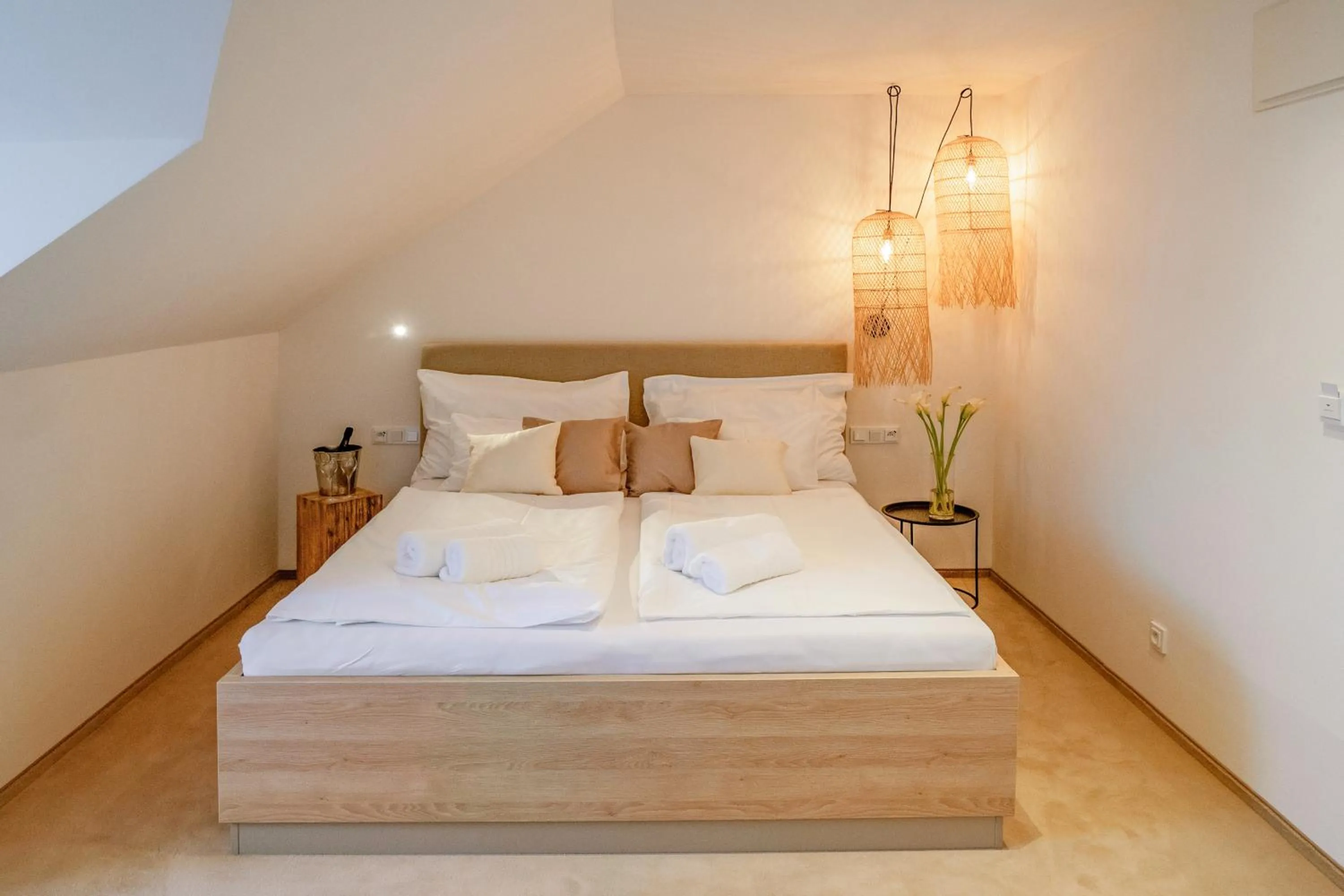 Bed in Hotel U Kaplicky