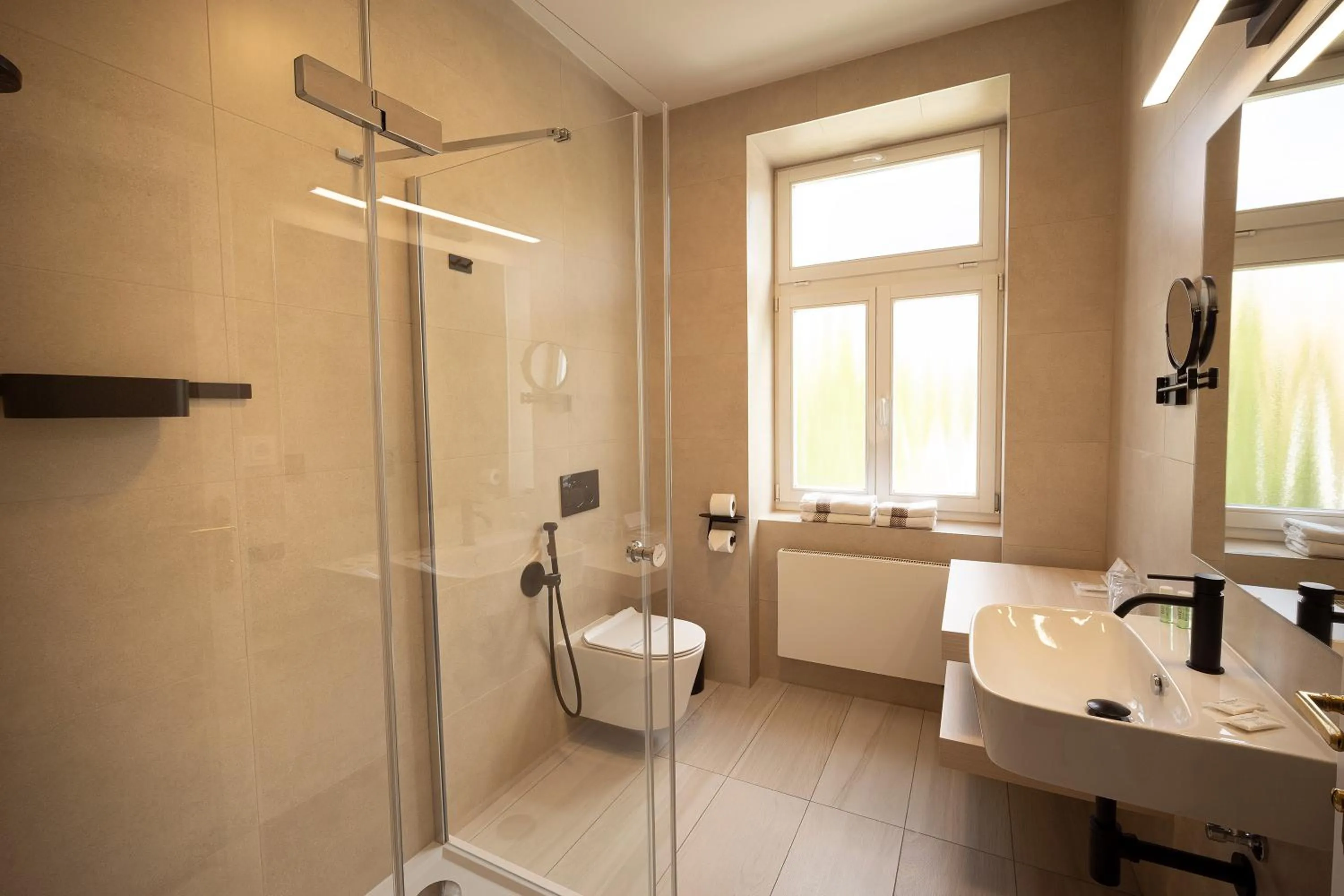 Shower in Hotel U Kaplicky