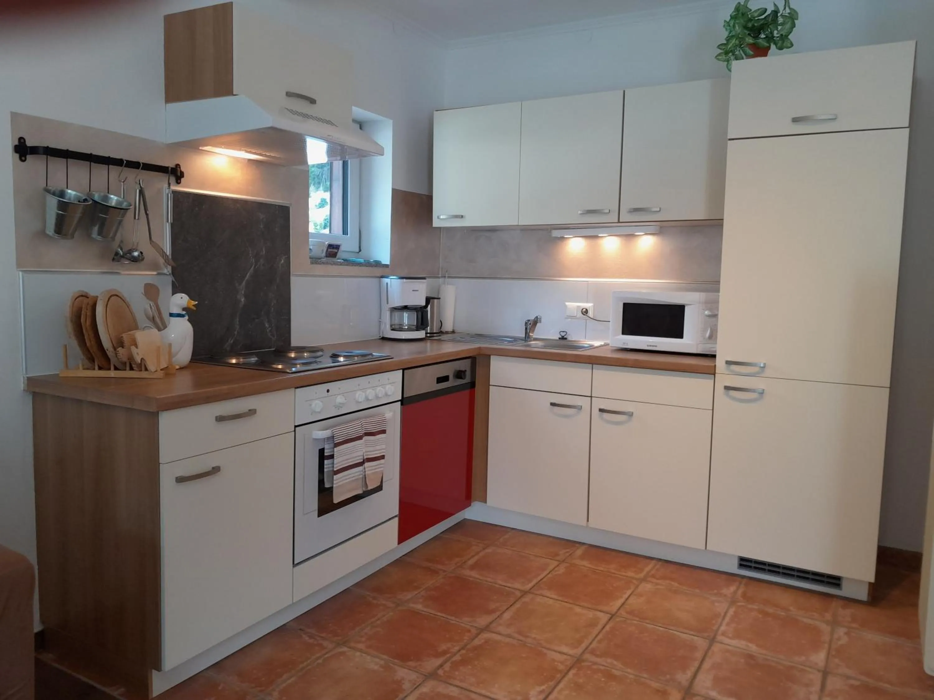 Kitchen or kitchenette in Appartements Schusser