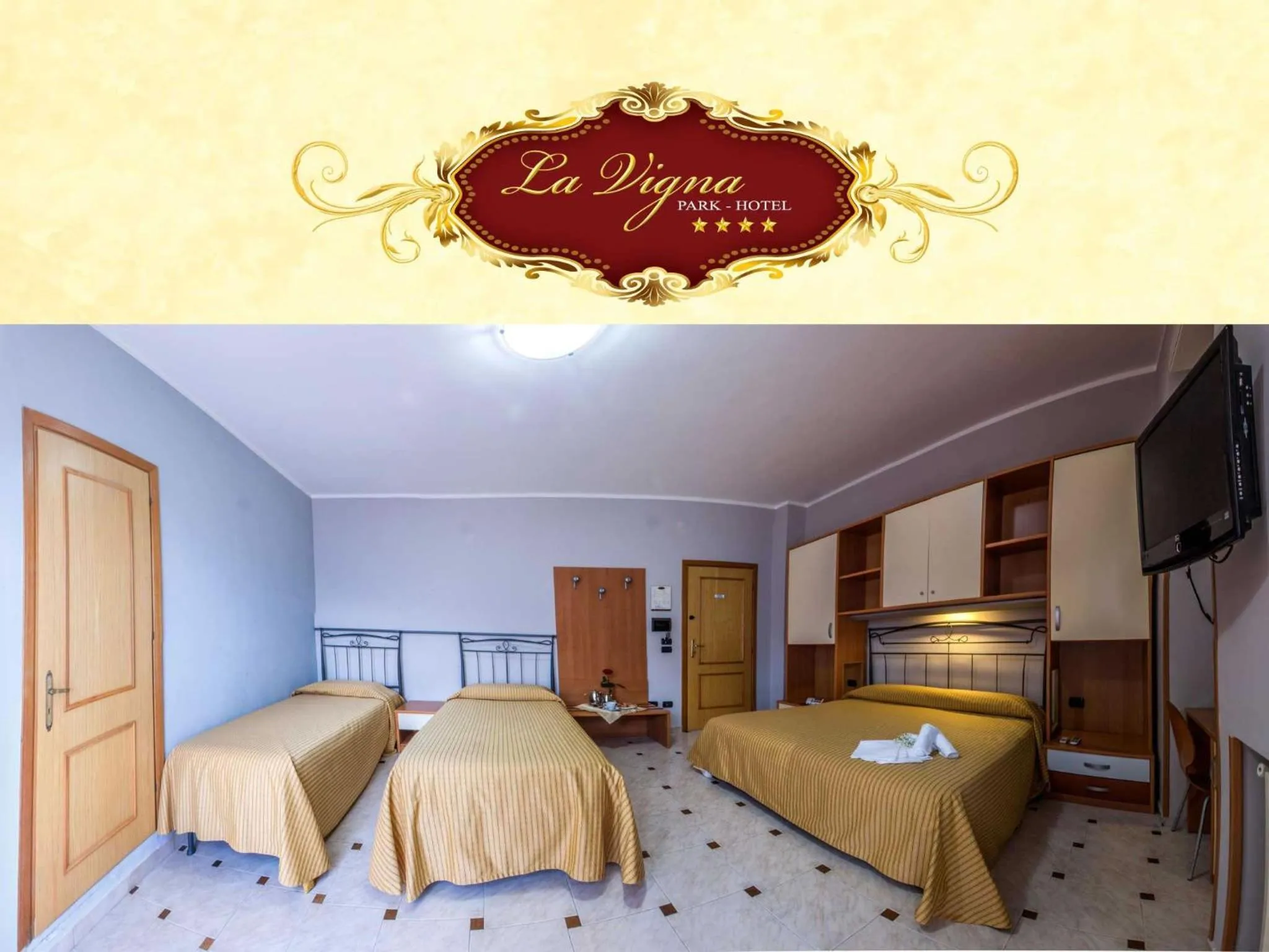 Photo of the whole room, Bed in La Vigna Hotel