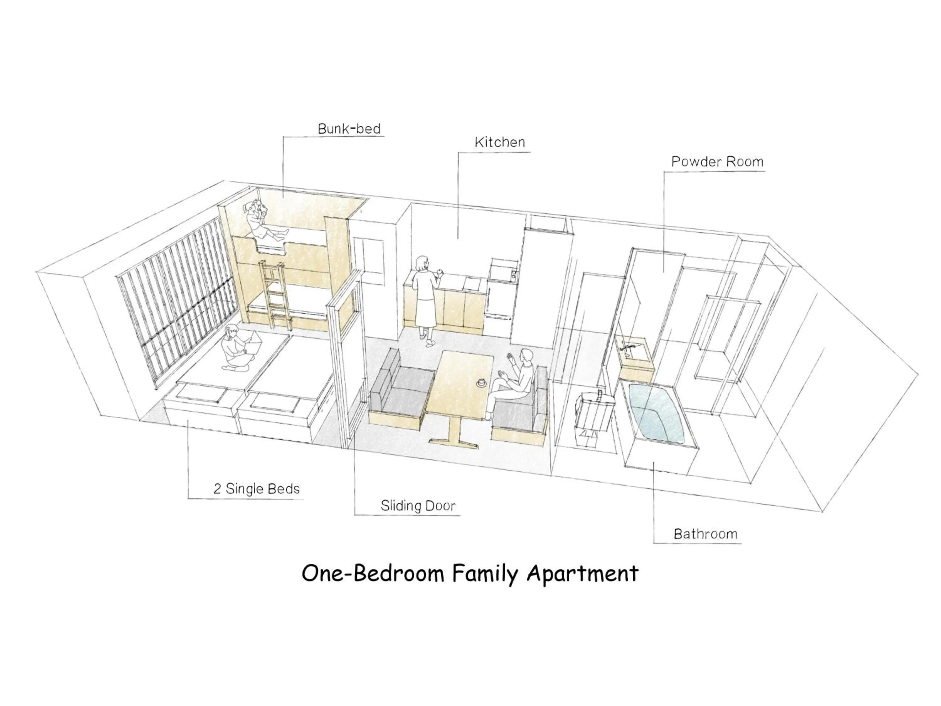 Floor plan in MIMARU Kyoto Shinmachi Sanjo