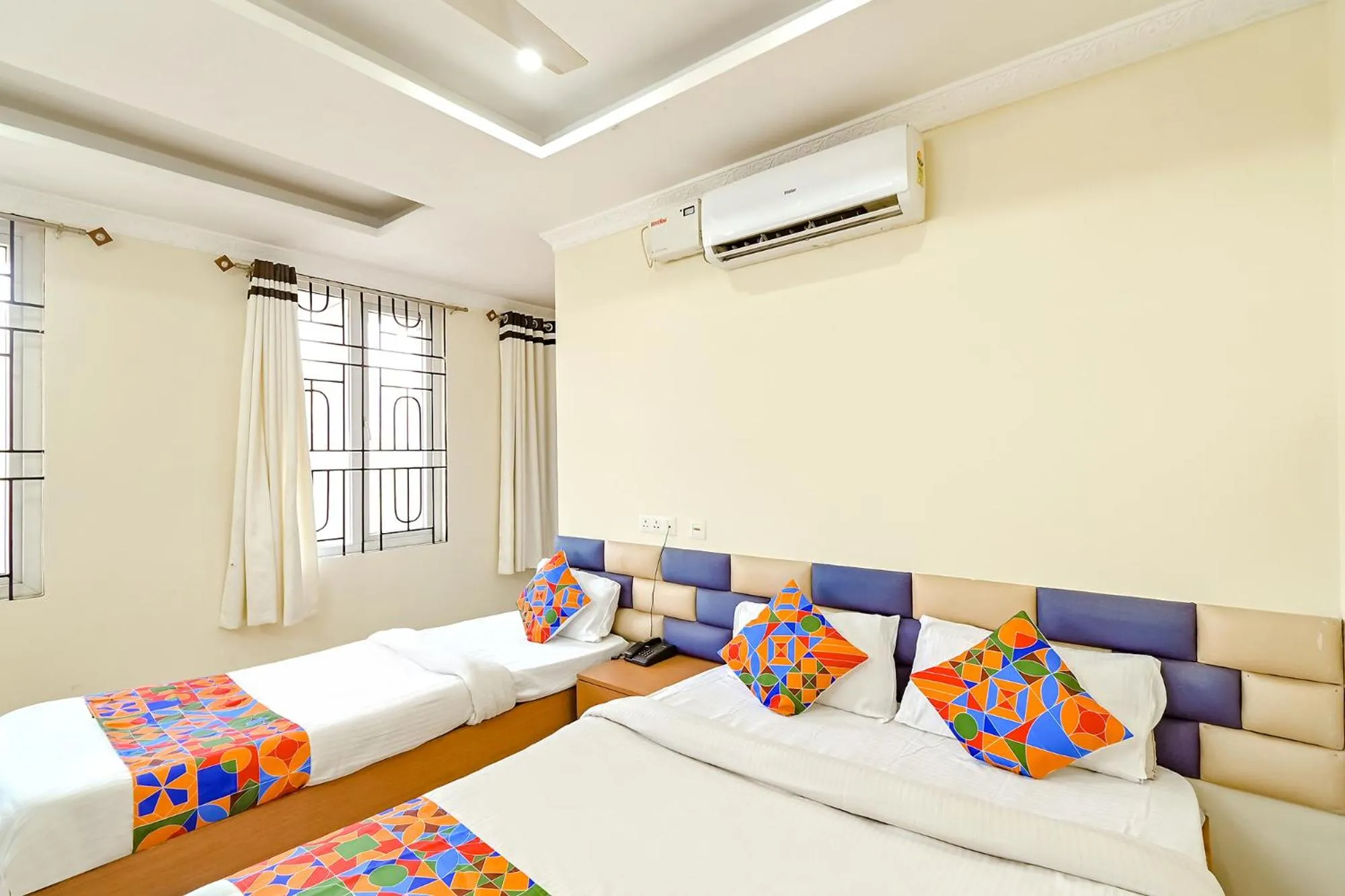 Bed in FabHotel Good Luck Residency