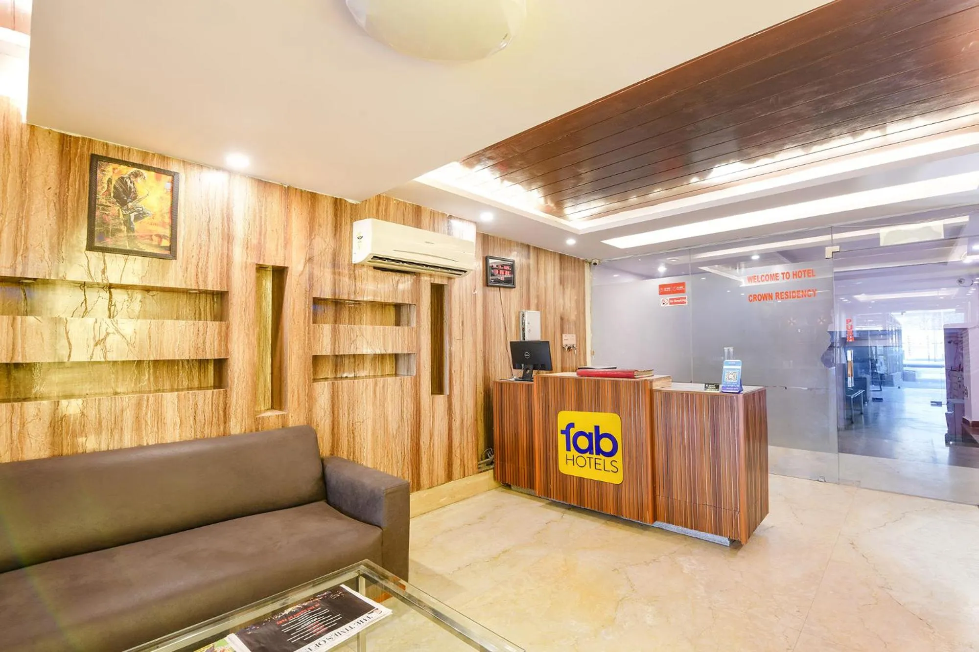 Lobby or reception in FabHotel Crown Residency