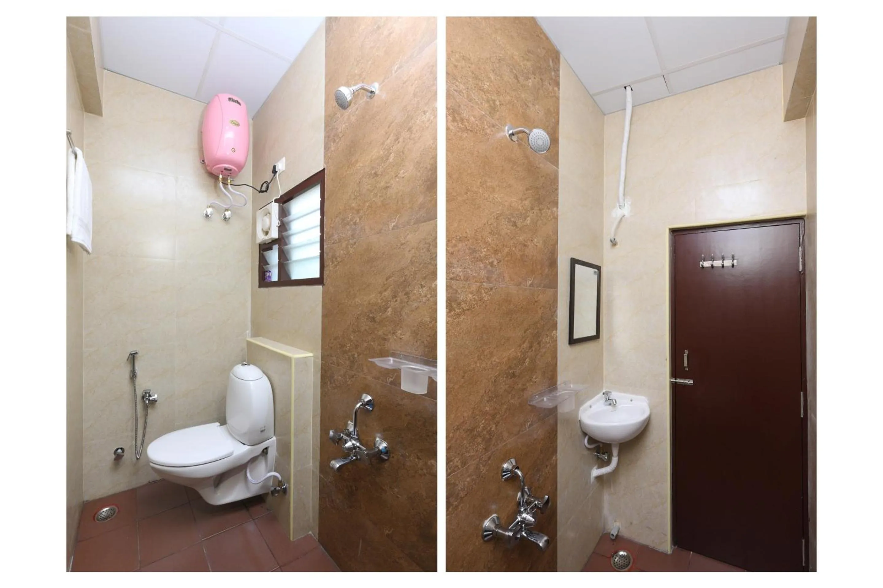 Bathroom in Super Hotel O Perfect Stay Near Meenambakkam Metro Station