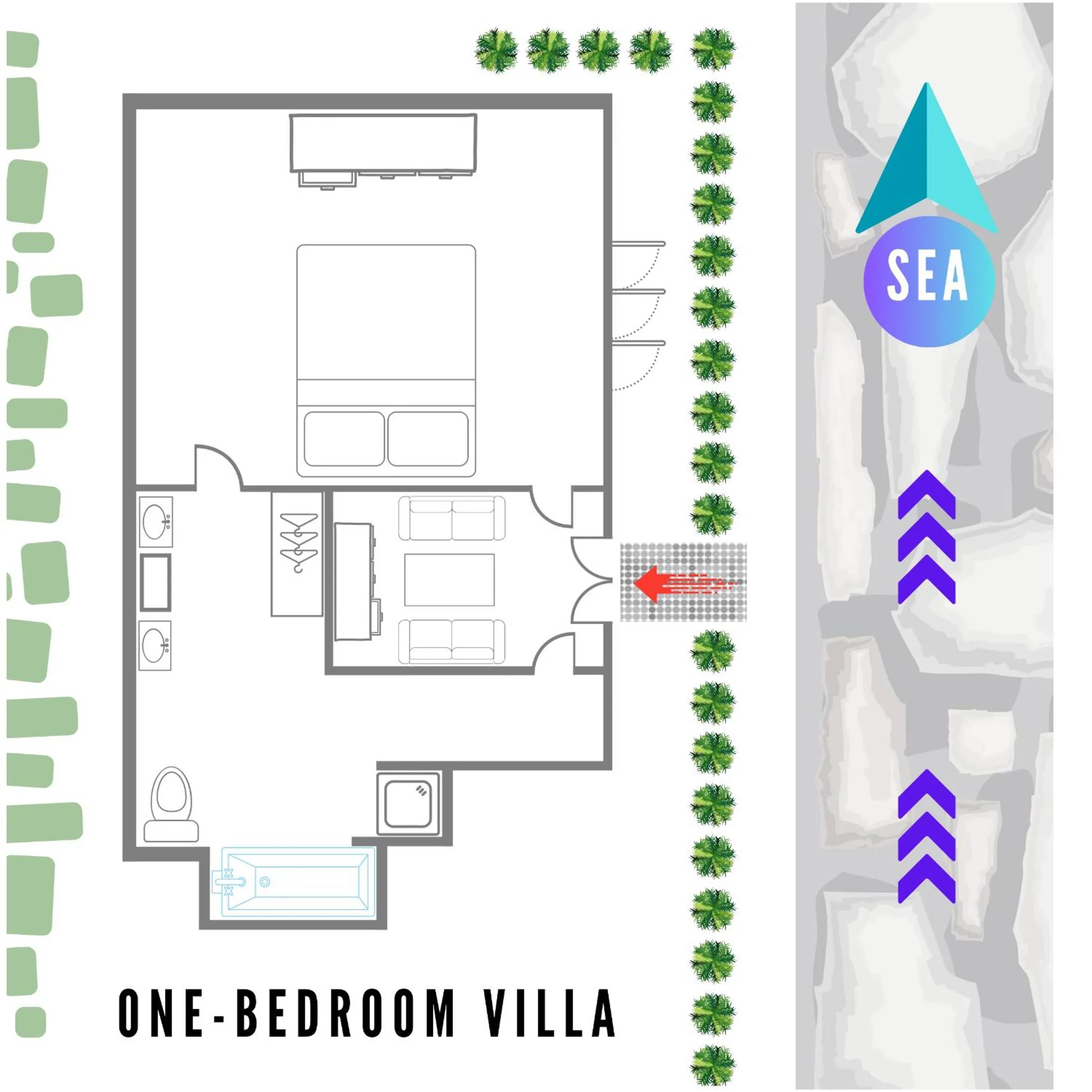 Floor plan in The Anda Mani Khaolak Beachfront Villas - Adult only