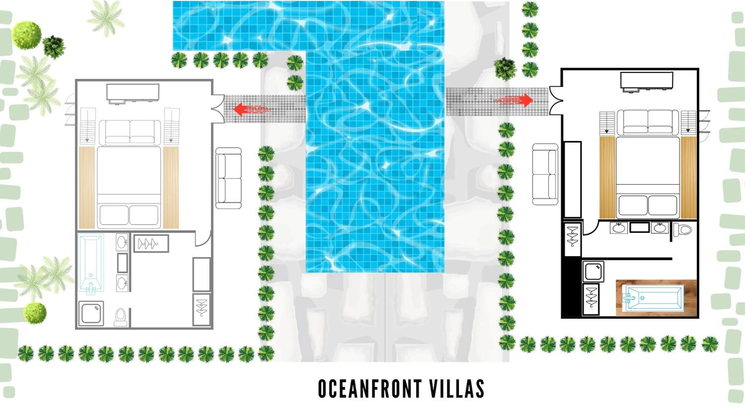 Floor plan in The Anda Mani Khaolak Beachfront Villas - Adult only