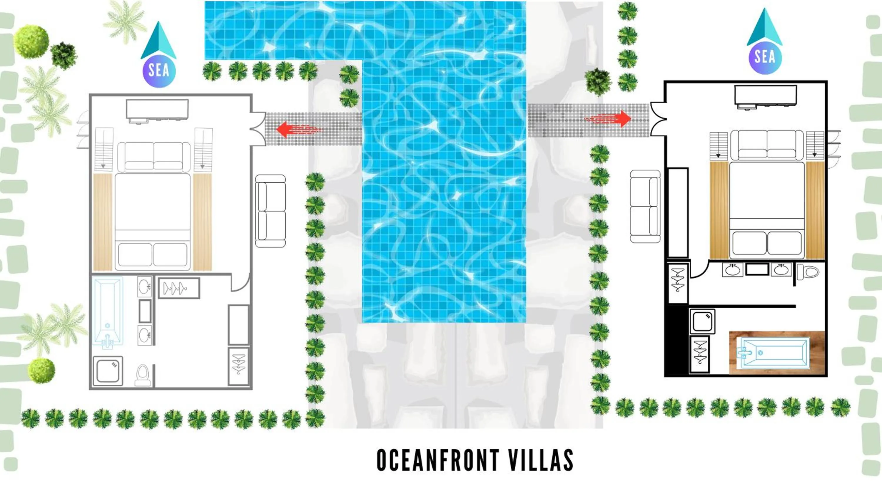 Floor plan in The Anda Mani Khaolak Beachfront Villas - Adult only