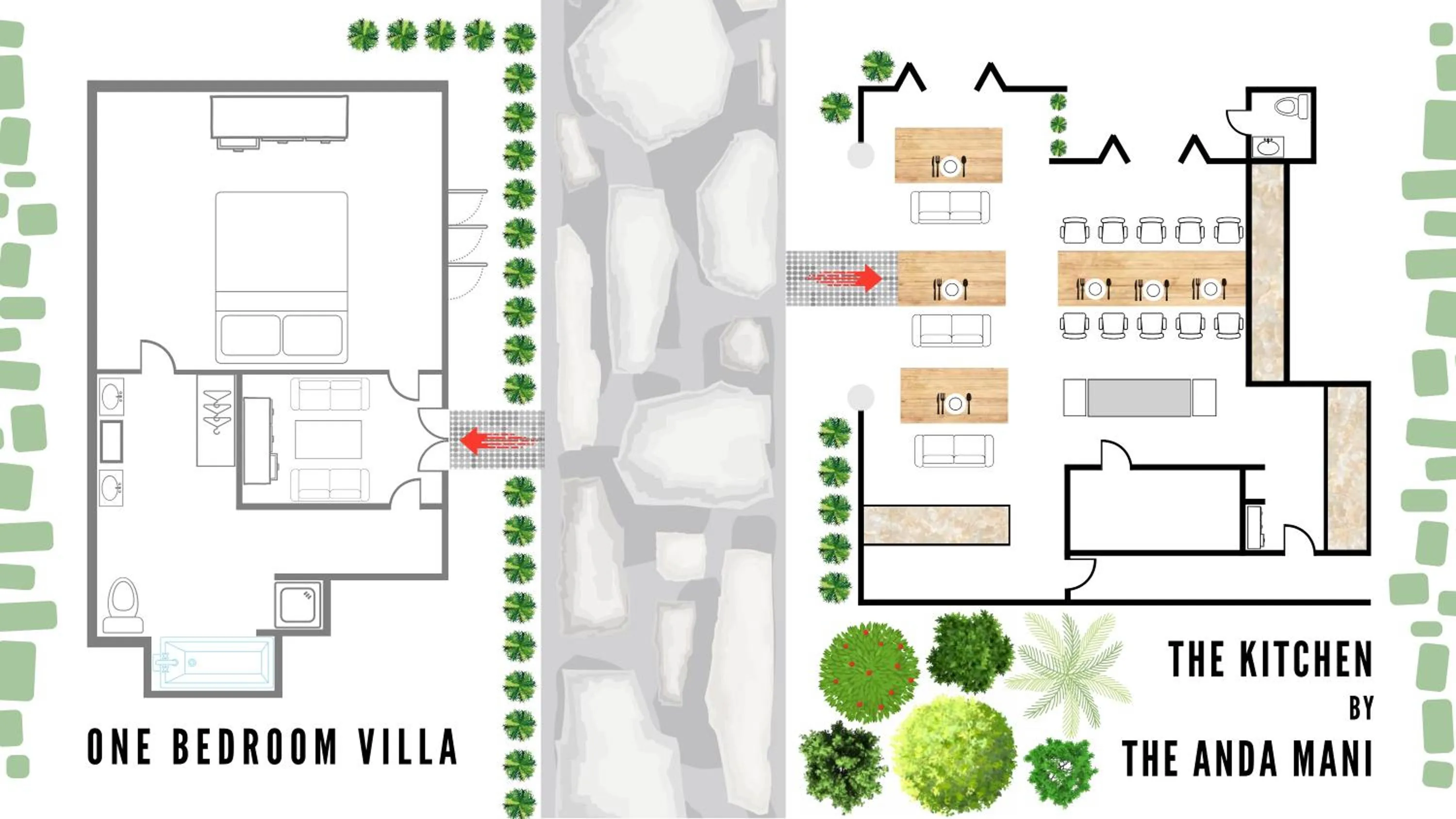 Floor plan in The Anda Mani Khaolak Beachfront Villas - Adult only