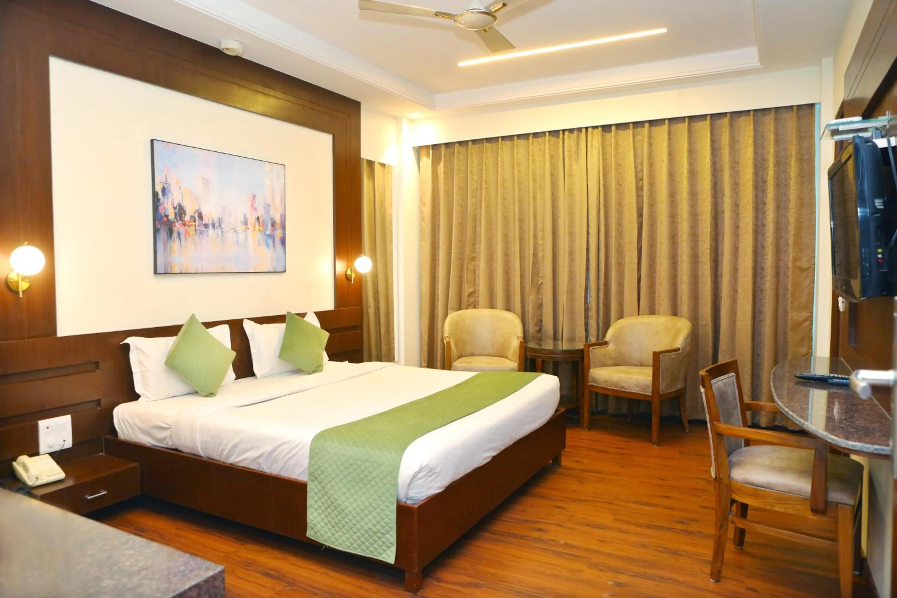 Photo of the whole room, Bed in Karon Hotels - Lajpat Nagar