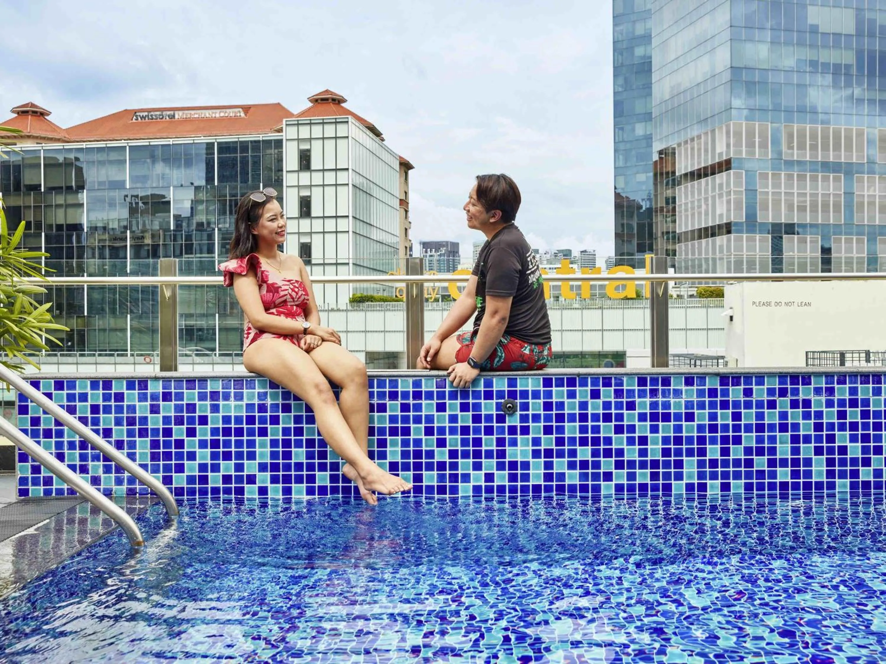 Pool view in ibis budget Singapore Clarke Quay