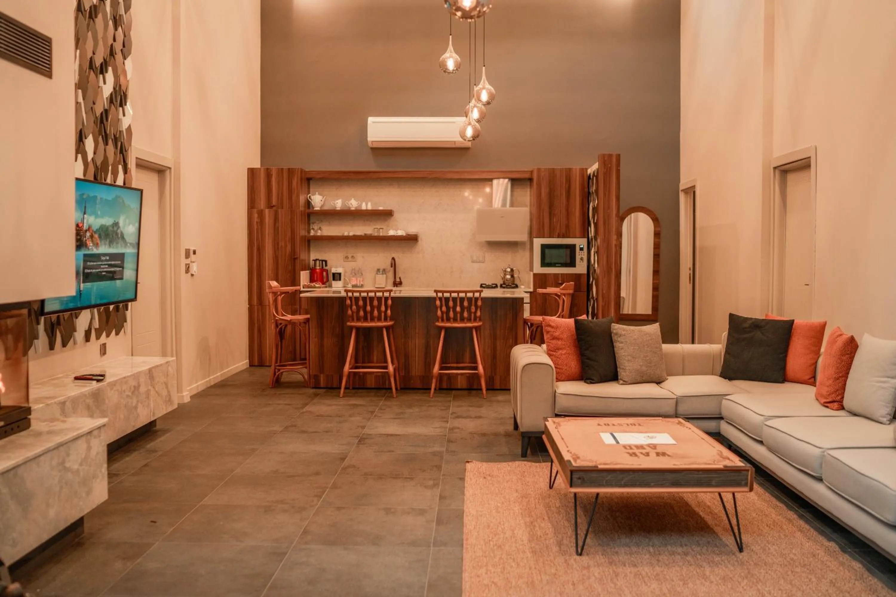 Kitchen or kitchenette in Alfa Suites & SPA