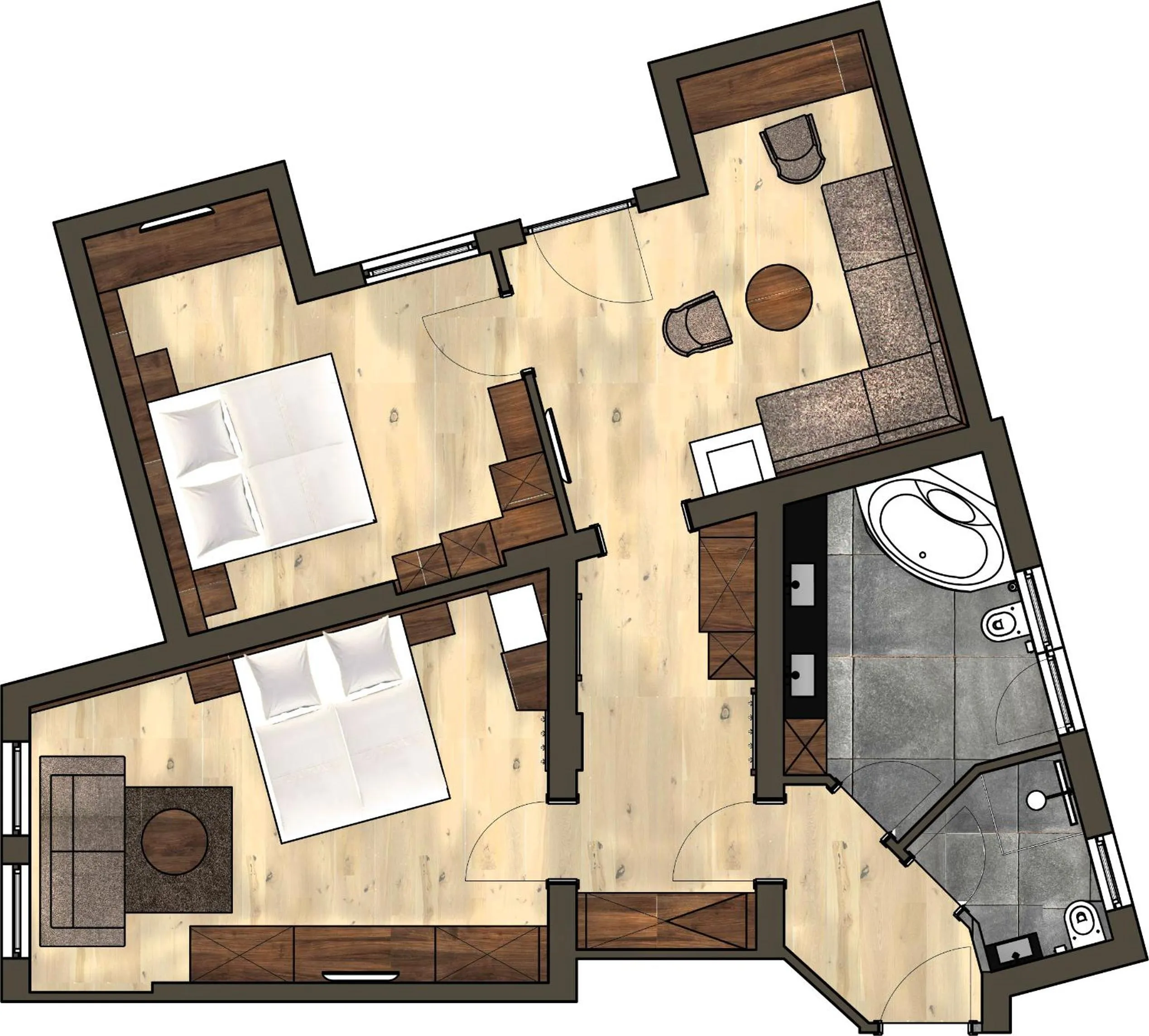 Floor plan in Hotel Albona