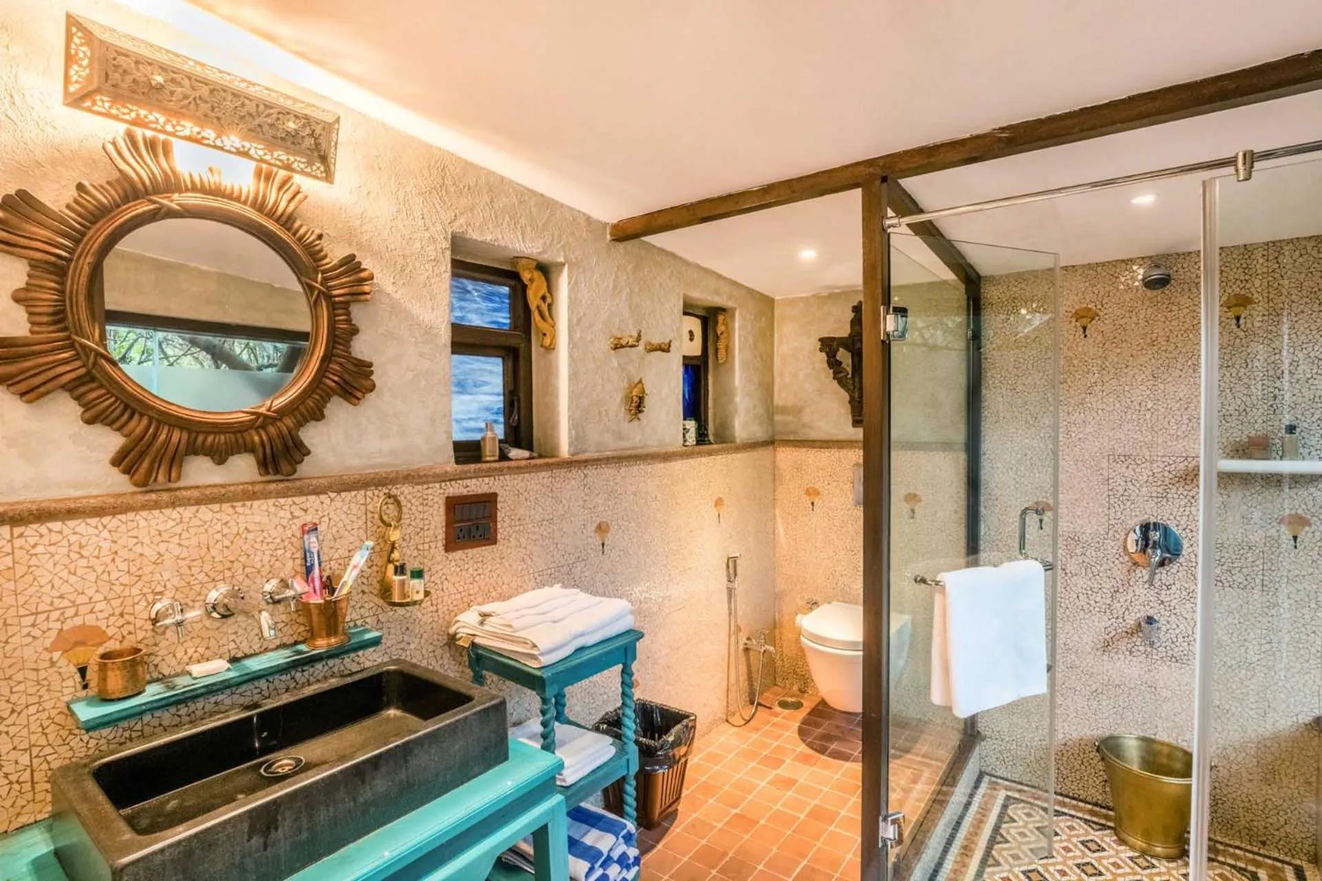 Shower in Ramsukh Resorts and Spa