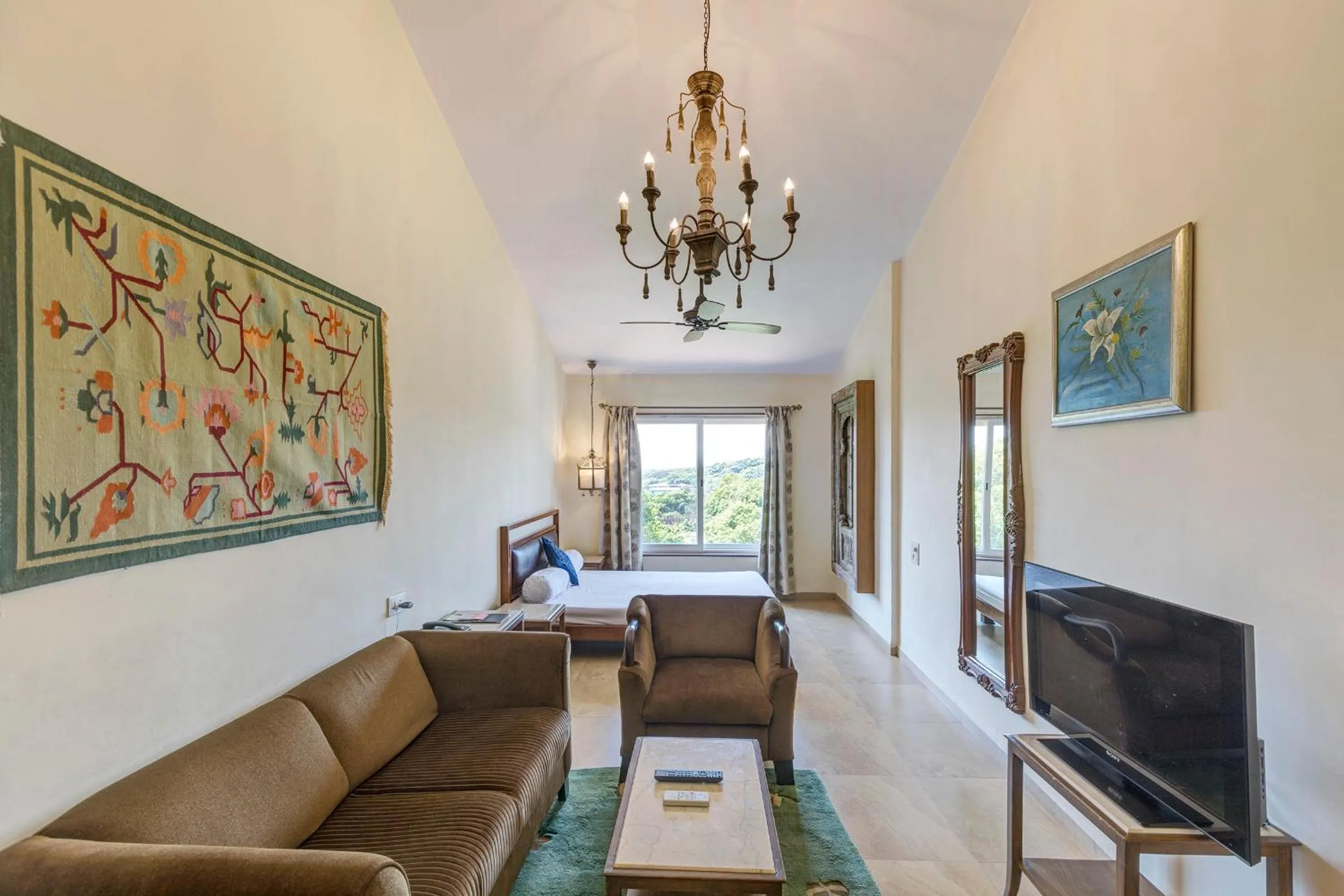 Bed in Ramsukh Resorts and Spa