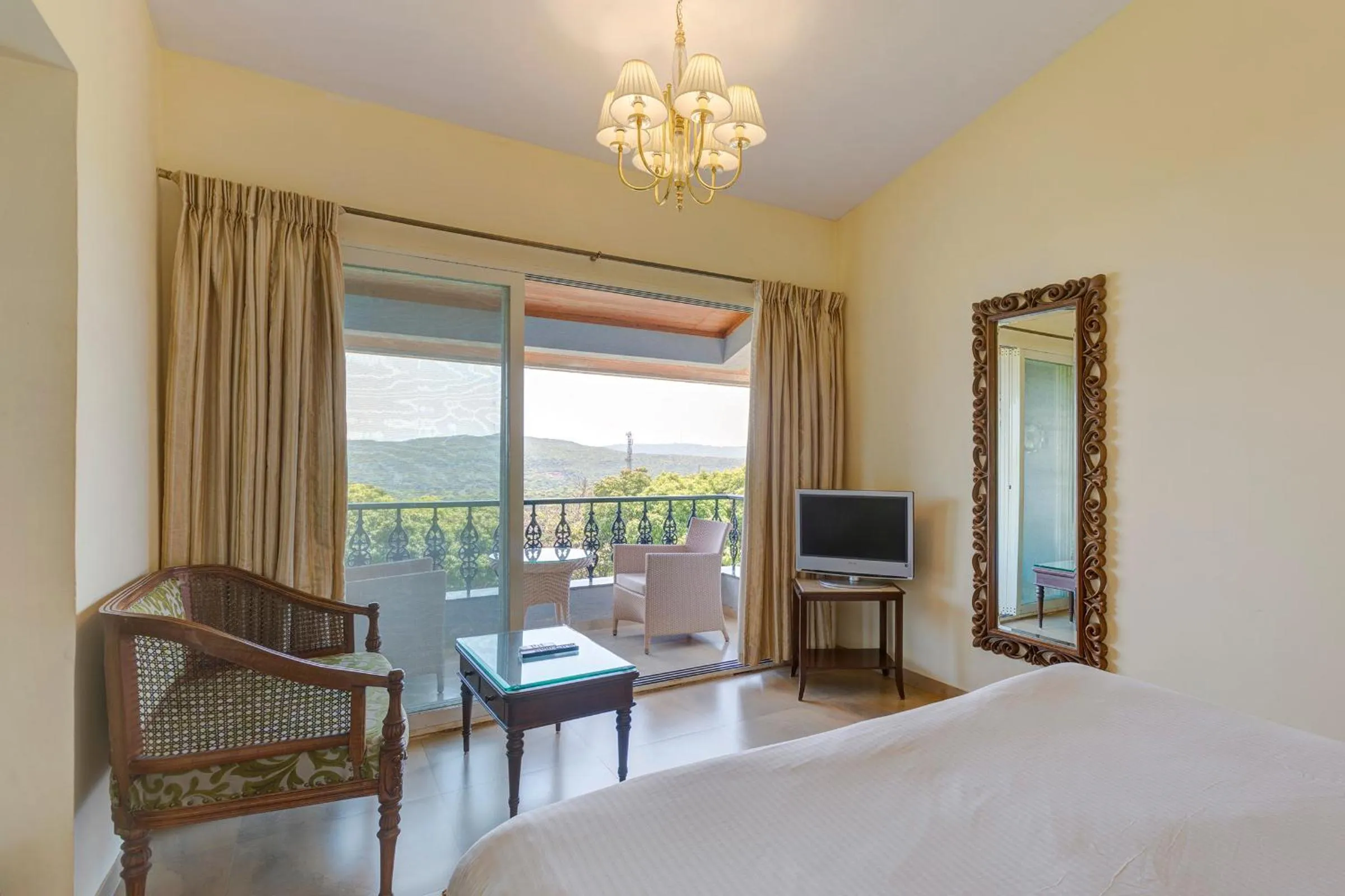 Bed in Ramsukh Resorts and Spa