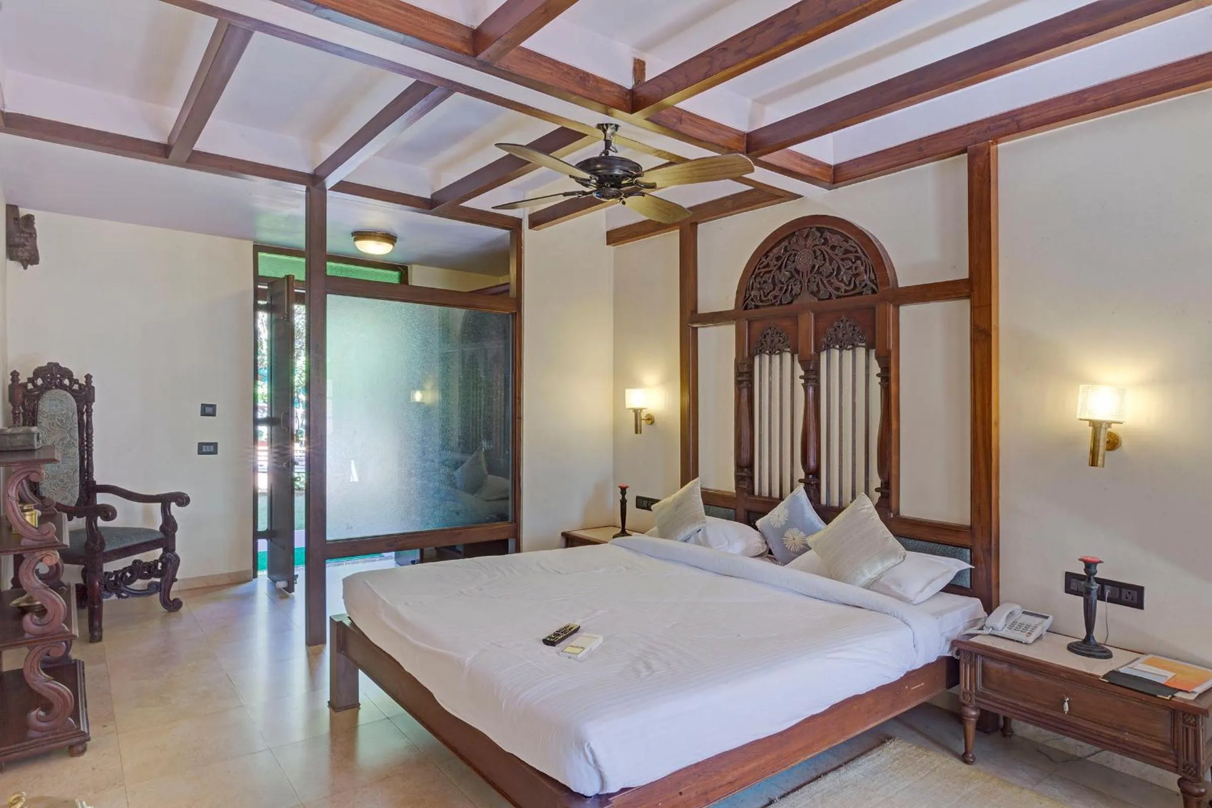 Bed in Ramsukh Resorts and Spa