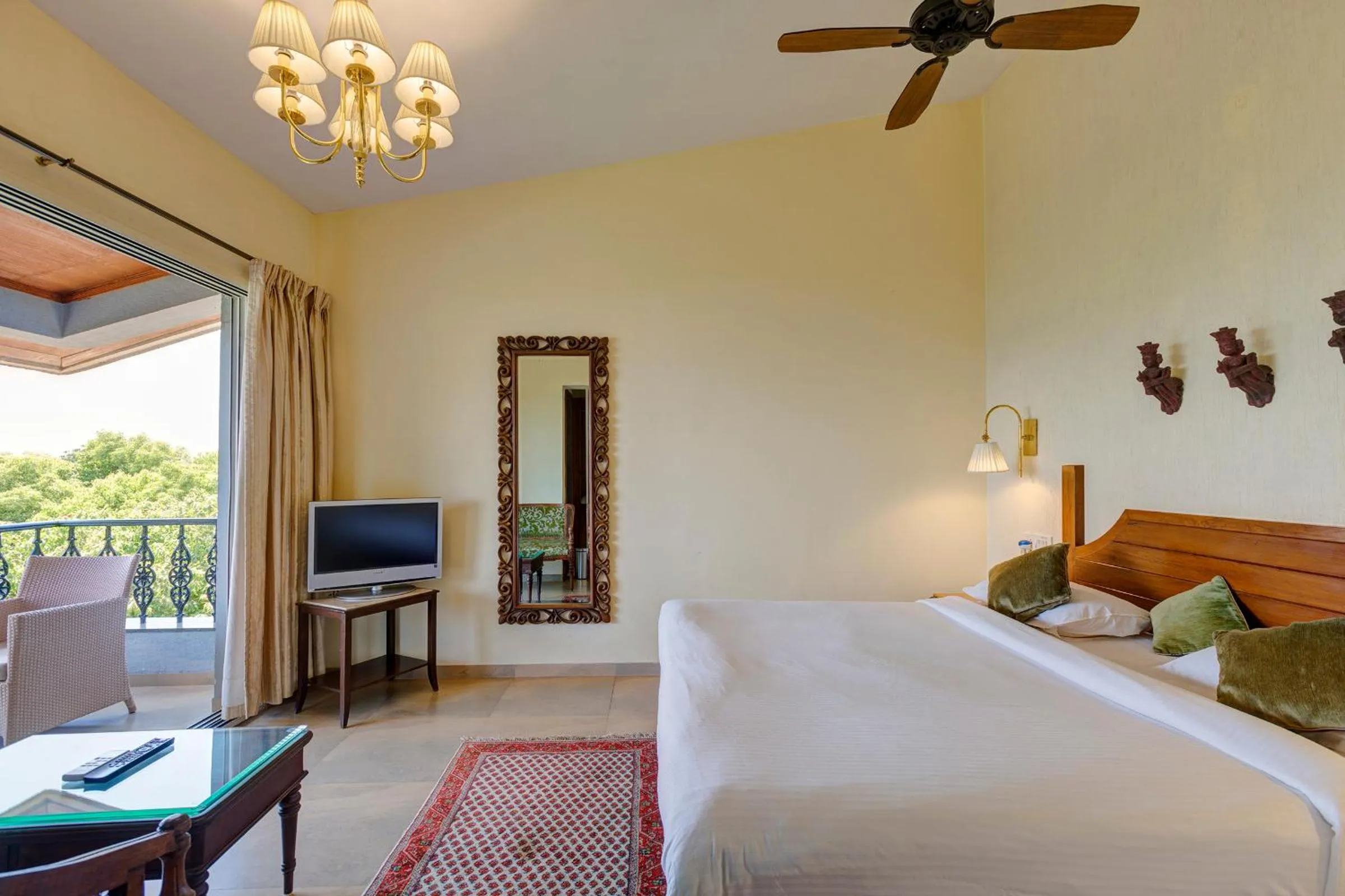 Bed in Ramsukh Resorts and Spa