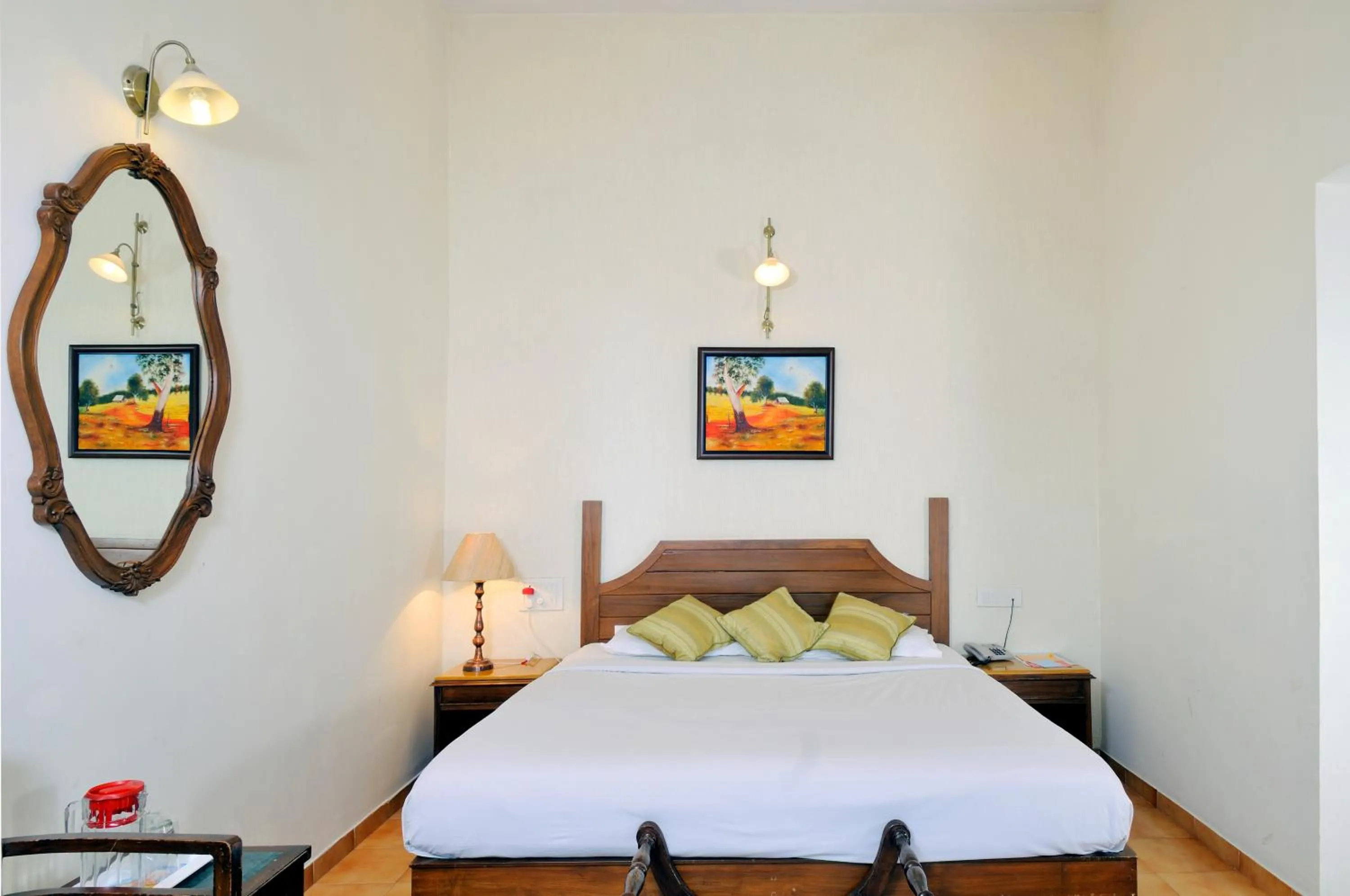 Bed in Ramsukh Resorts and Spa