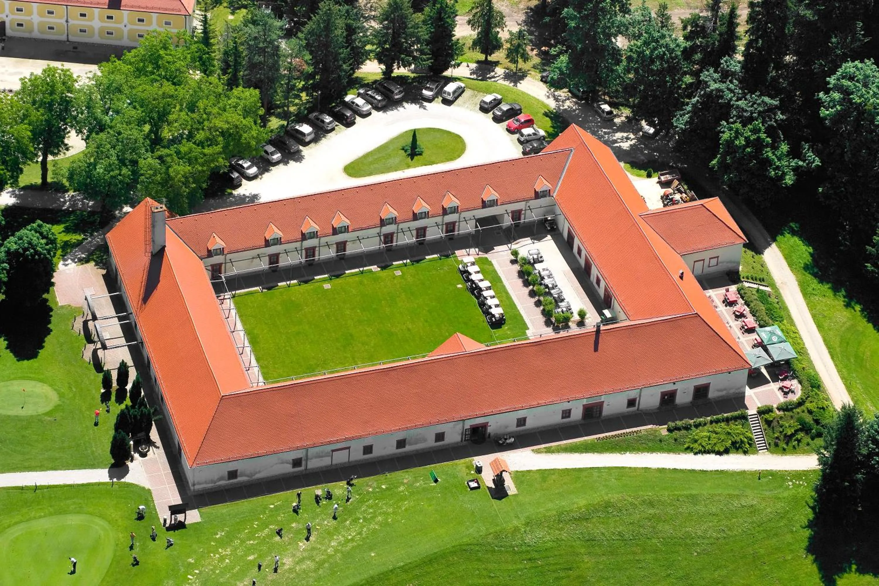 Bird's eye view in Mokrice Castle Estate