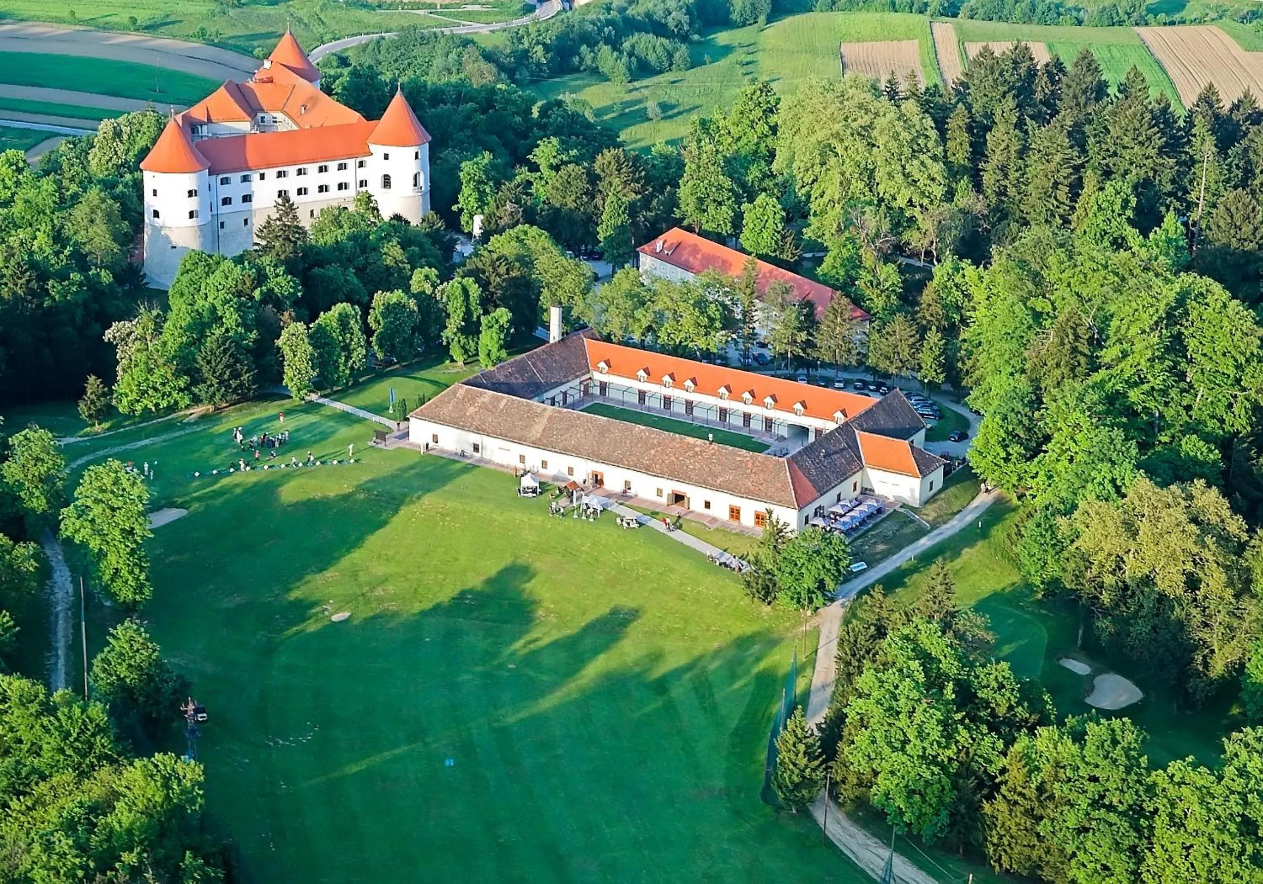 Bird's eye view in Mokrice Castle Estate
