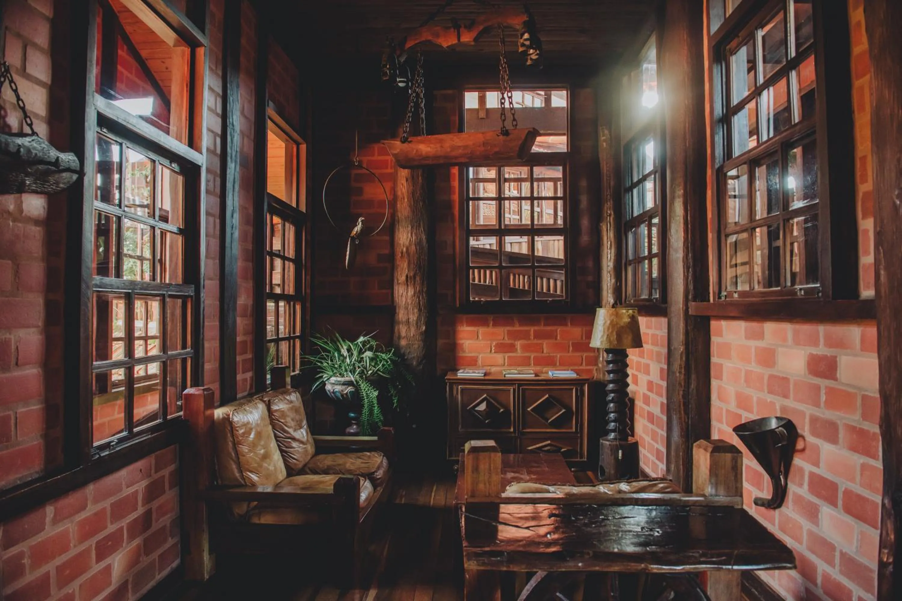 Living room in Pousada Pedra Azul