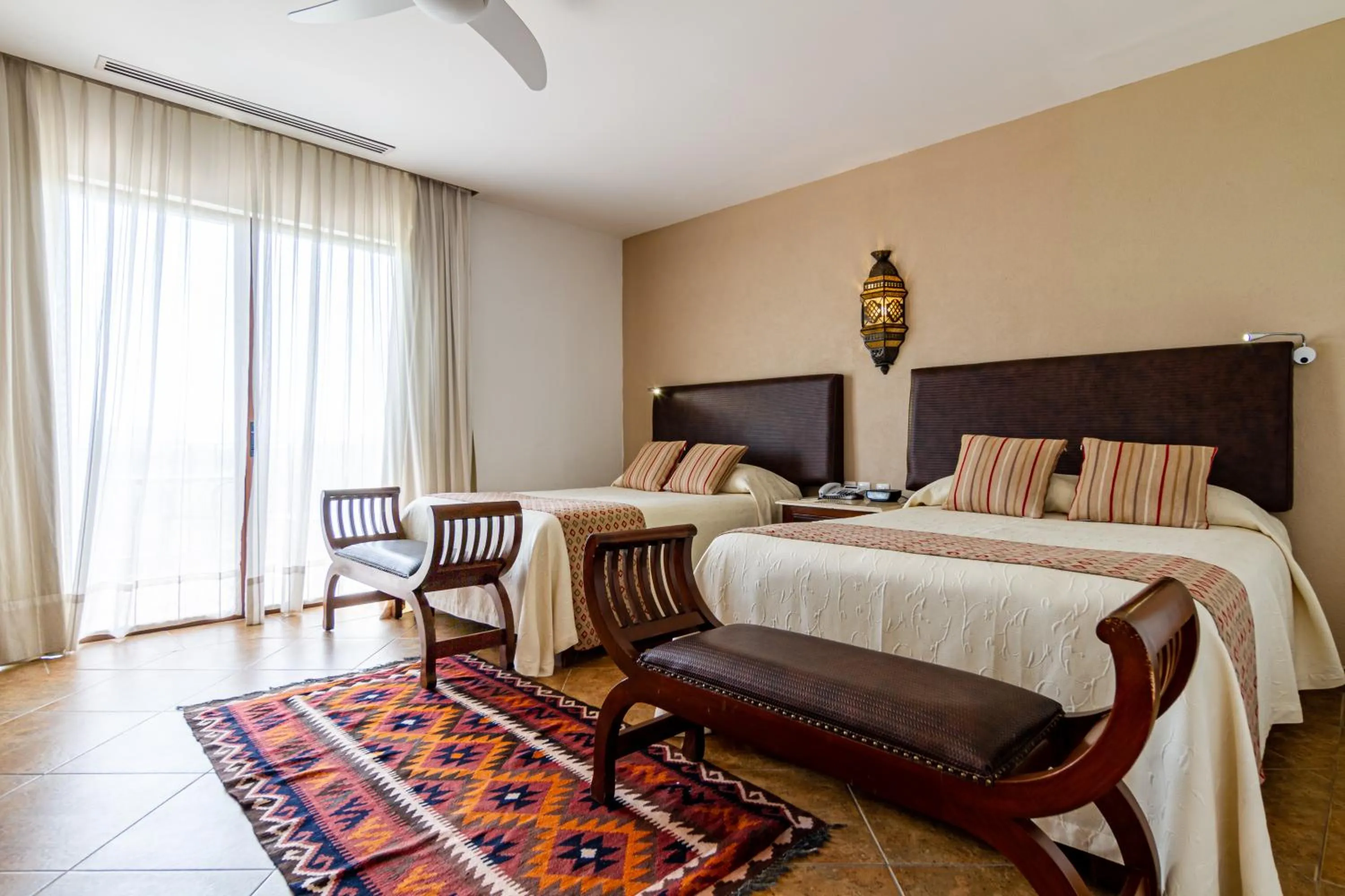 Bed in Hotel & Spa Hacienda de Cortés