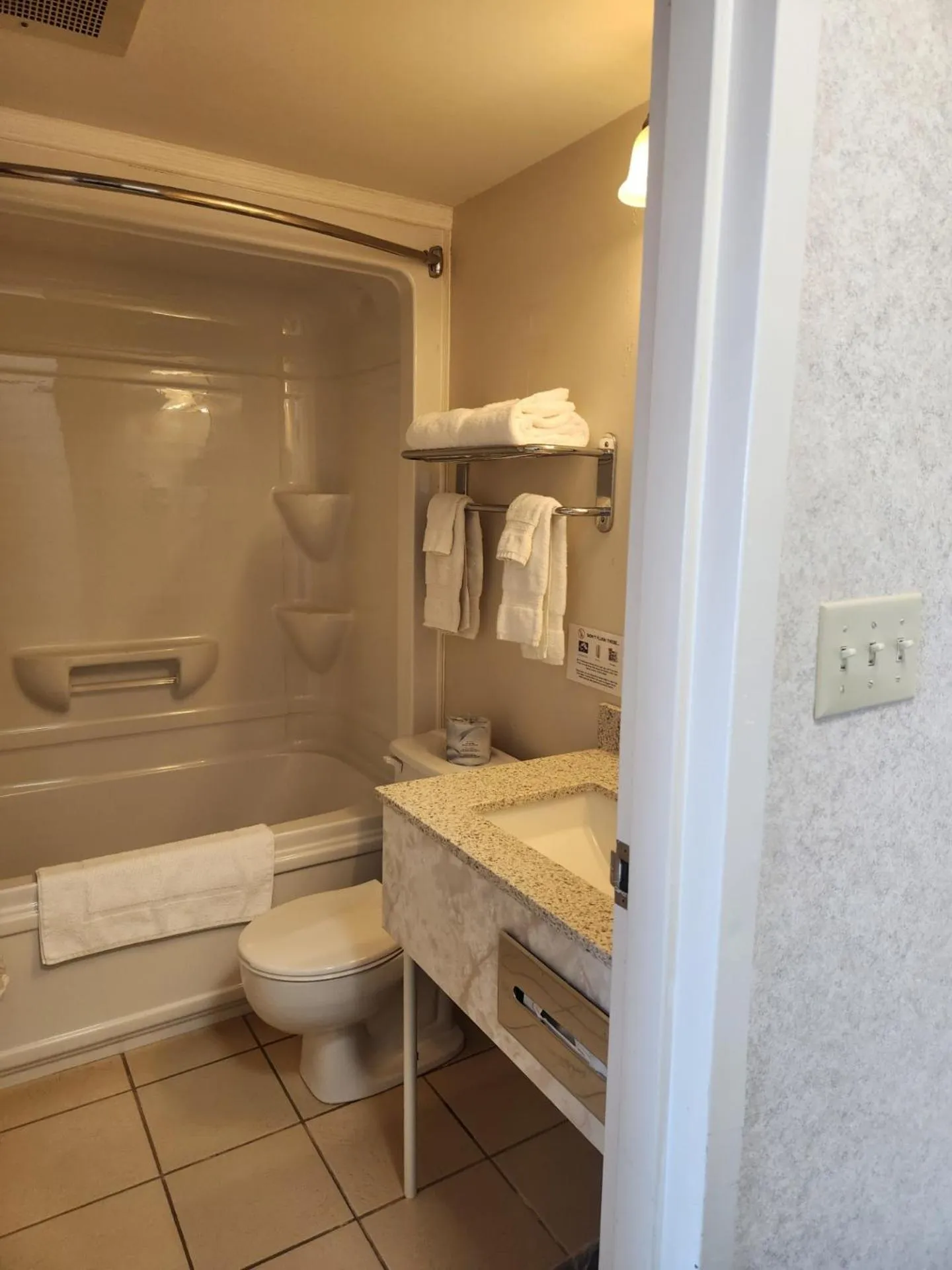 Bathroom in Travelodge by Wyndham Amherst