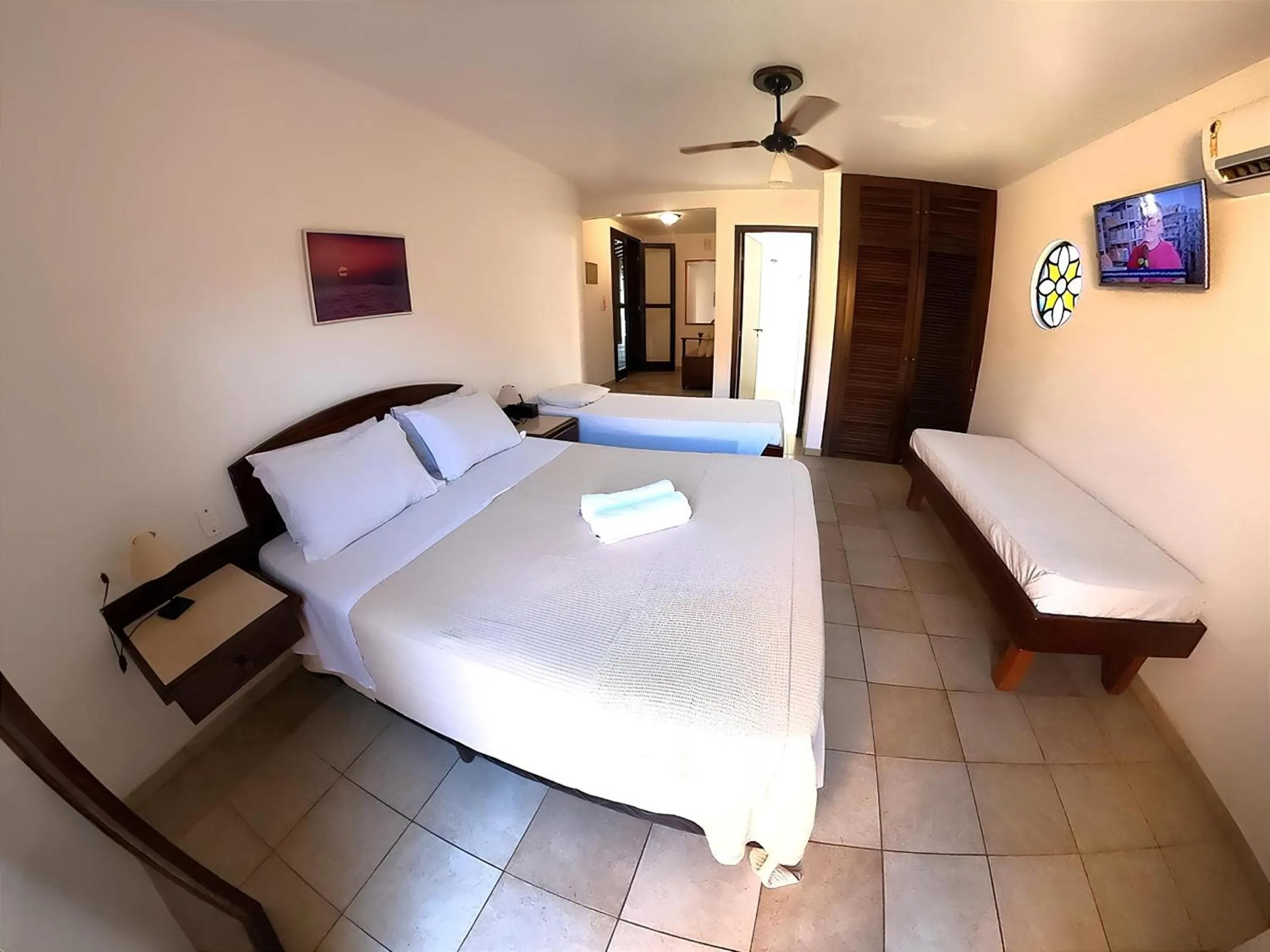 Bed in Pousada Casa Amarela