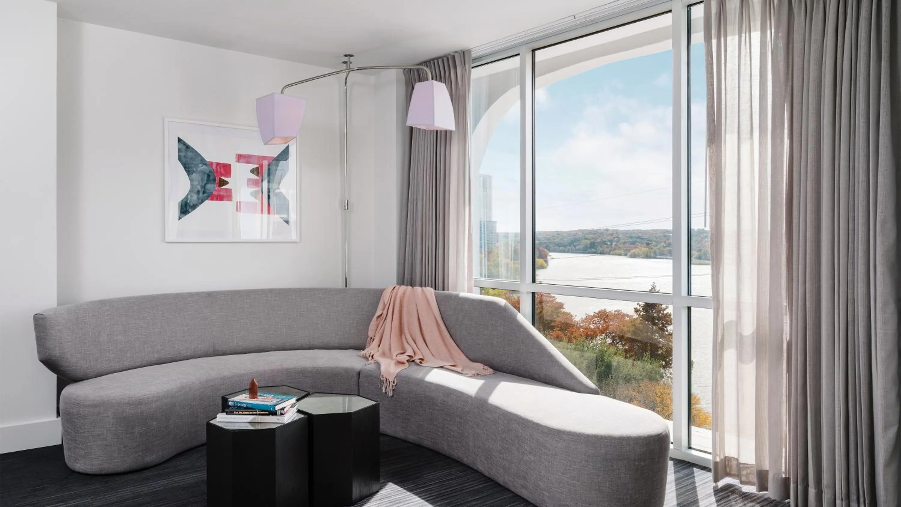 Seating area in The LINE Austin