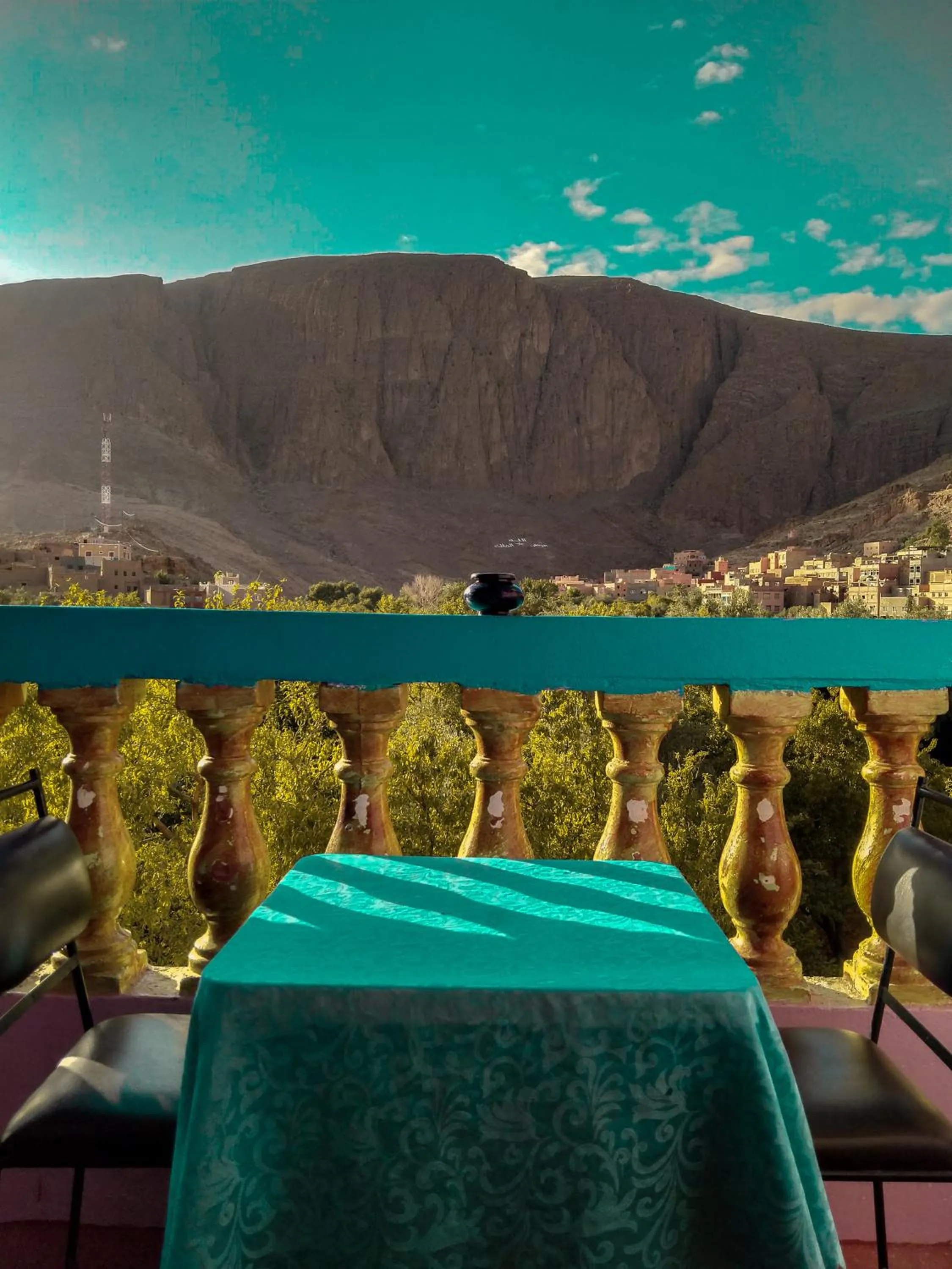 Natural landscape in auberge restaurant tizgui