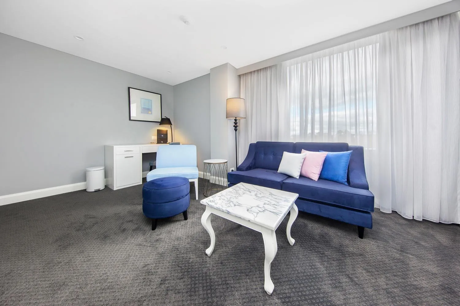 Seating area in Canberra Rex Hotel