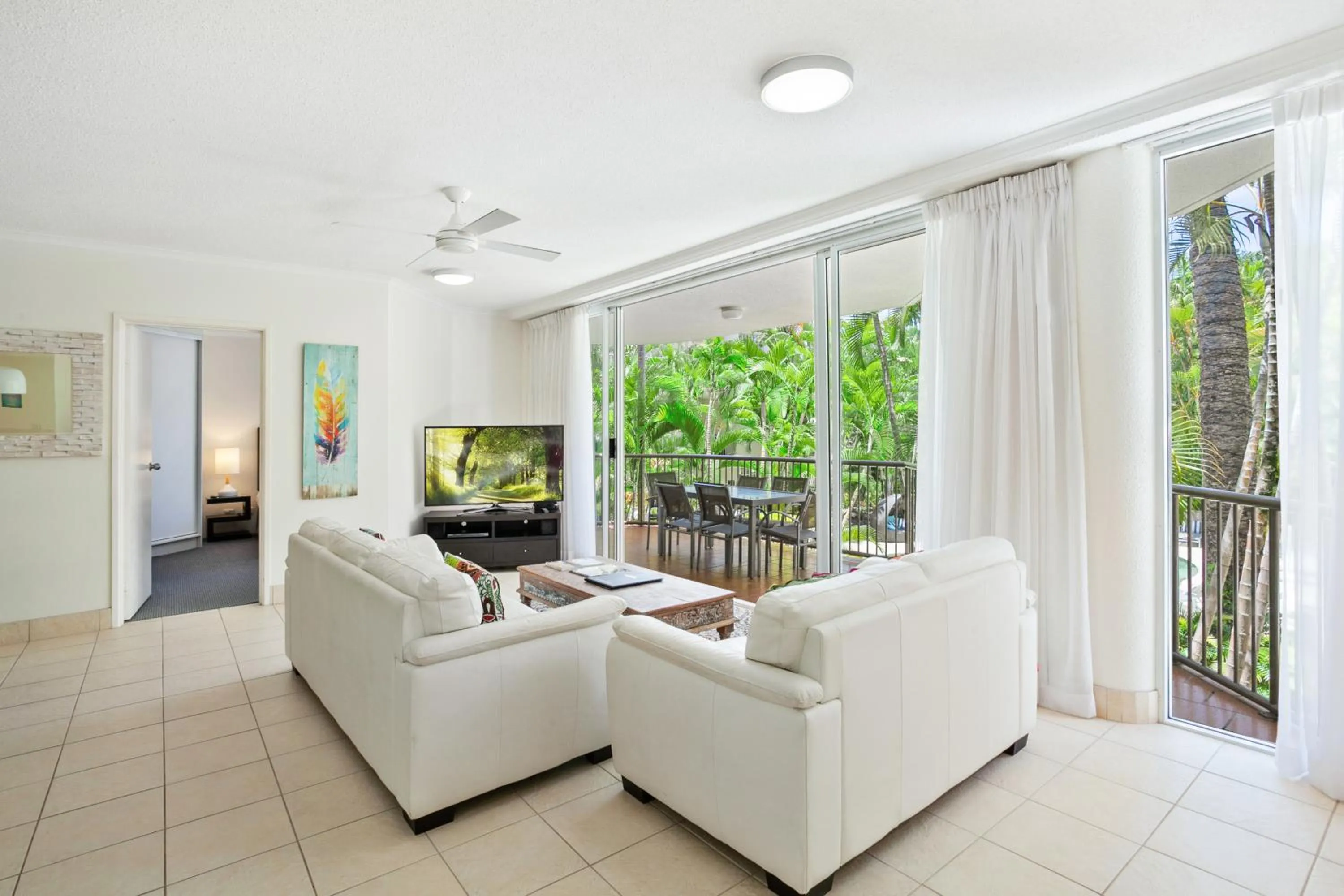 Living room in Noosa Tropicana