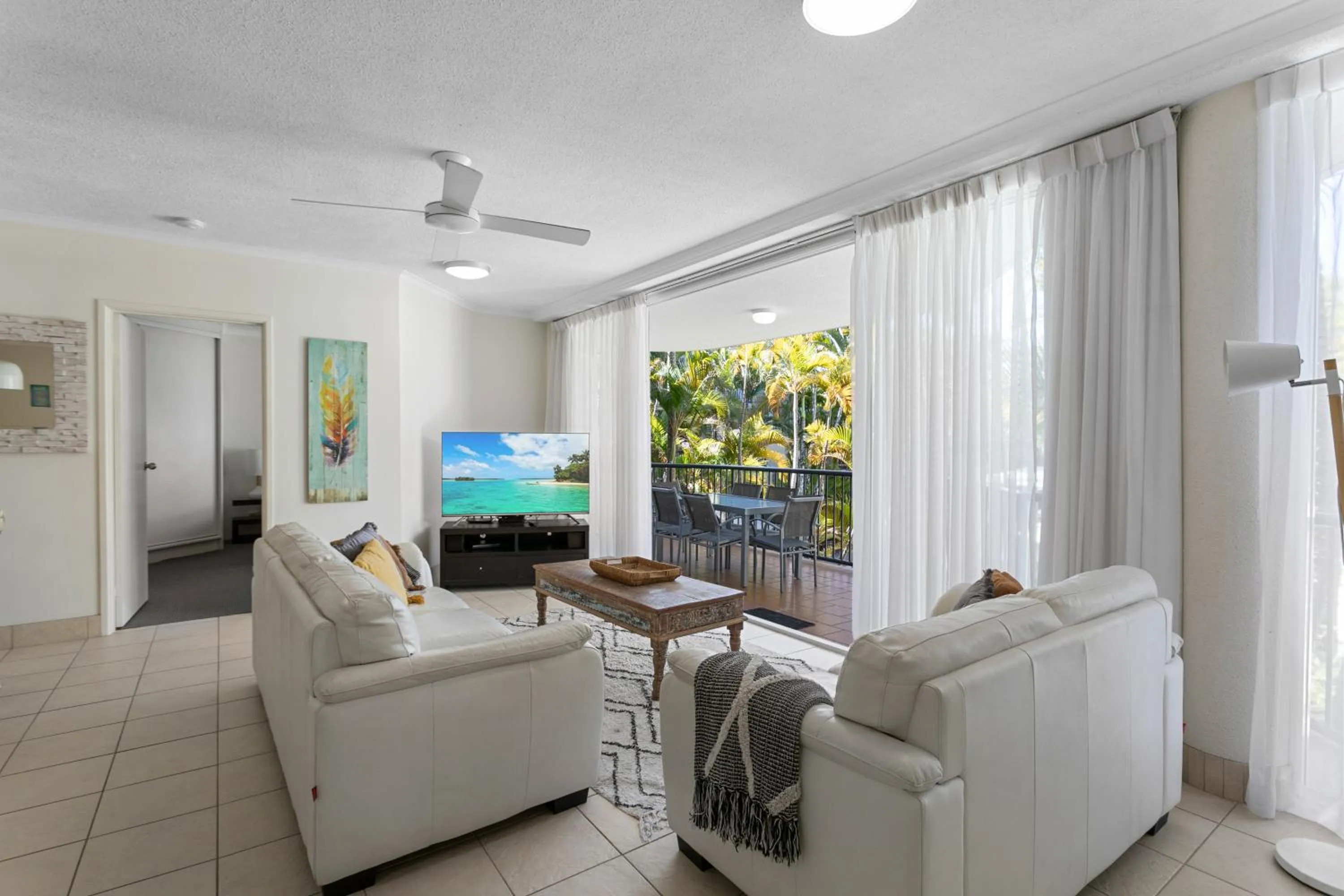 Living room in Noosa Tropicana