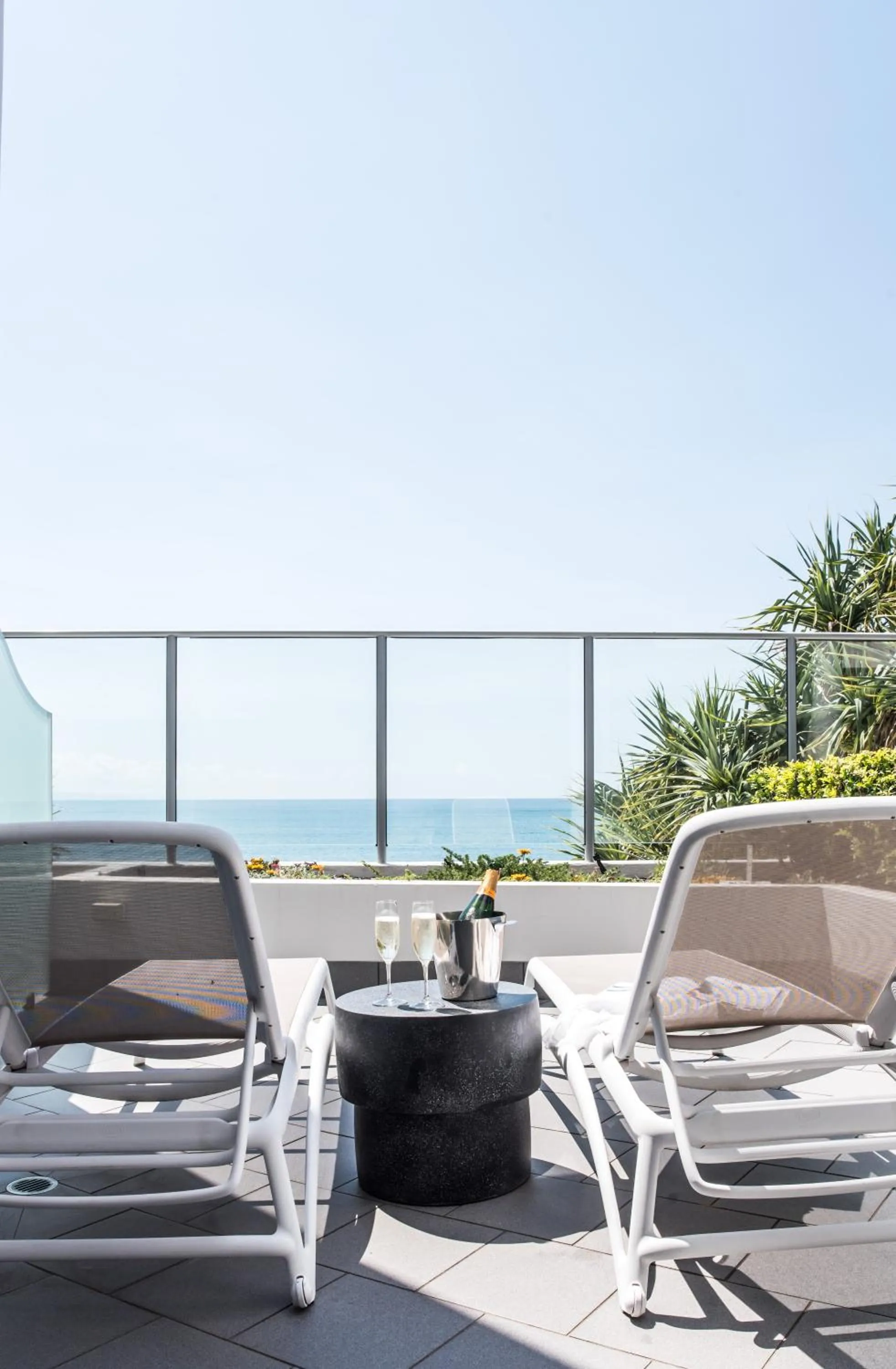 Patio in On The Beach Noosa Resort