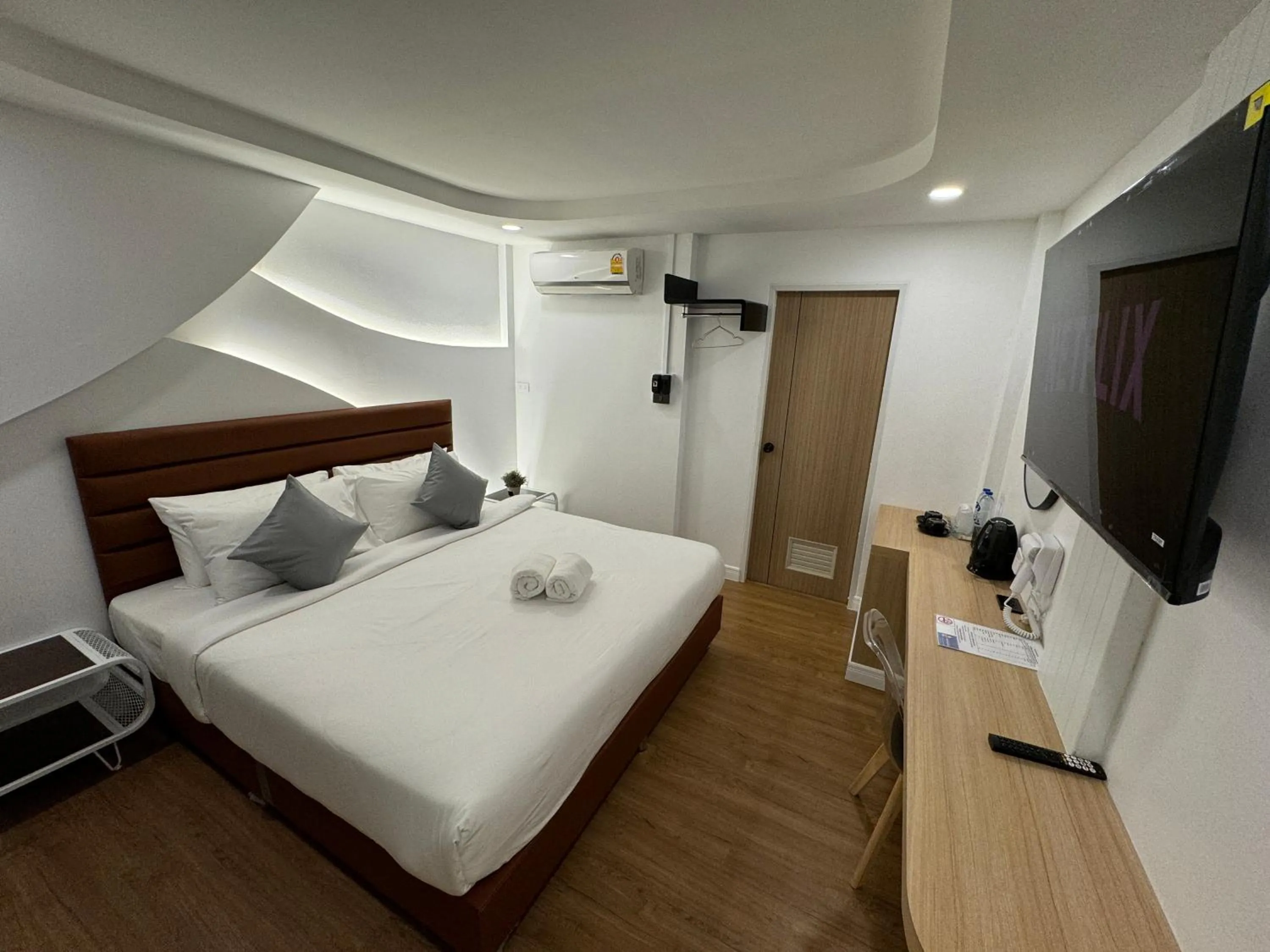 Bed in S1 City Hotel Buriram