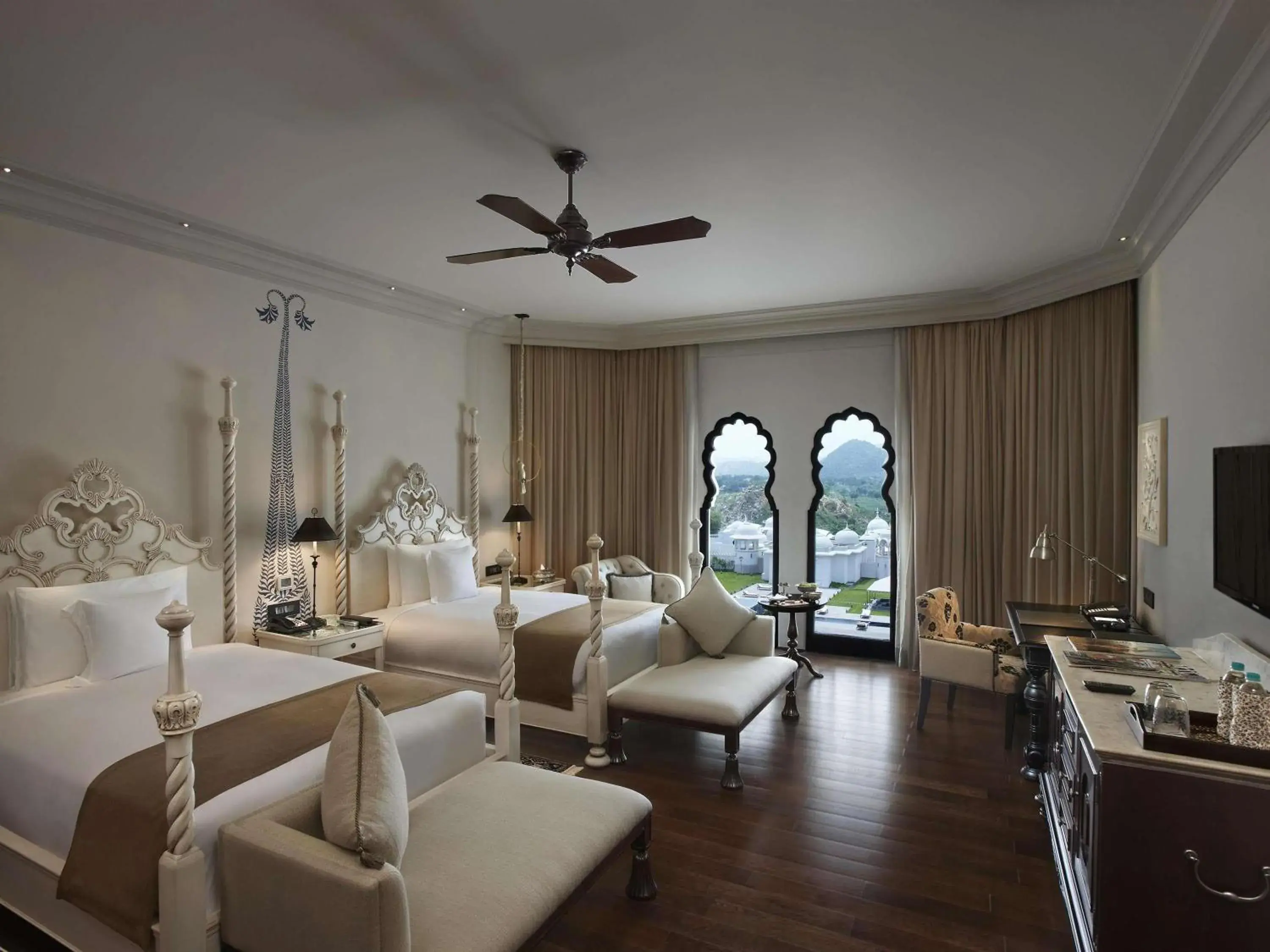 Deluxe Room Twin (Non Smoking): 2 complimentarycraft beers or signature cocktail at Anjum per room per stay, Happy Hours (Buy 1 Get 1) at Anjum Bar on Select beverages, 20% off on F&B and Laundry // Set dinner for couple at Zarin @ INR 5000 ++ in Fairmont Jaipur Deluxe Room Twin (Non Smoking): 2 complimentarycraft beers or signature cocktail at Anjum per room per stay, Happy Hours (Buy 1 Get 1) at Anjum Bar on Select beverages, 20% off on F&B and Laundry // Set dinner for couple at Zarin @ INR 5000 ++ in Fairmont Jaipur