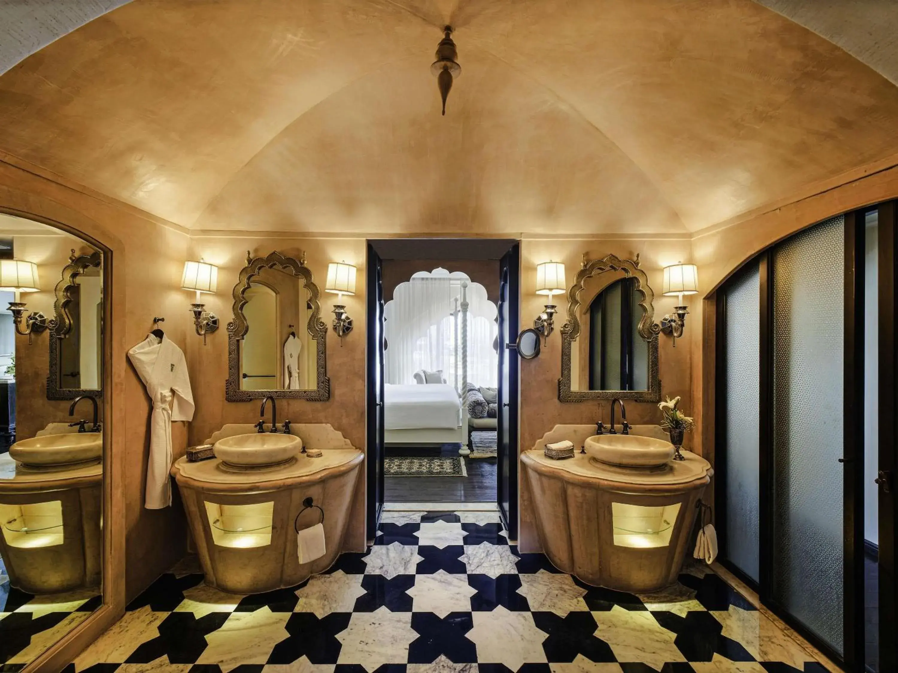 Fairmont King Room (Non Smoking): : 2 complimentarycraft beers or signature cocktail at Anjum per room per stay, Happy Hours (Buy 1 Get 1) at Anjum Bar on Select beverages, 20% off on F&B and Laundry // Set dinner for couple at Zarin @ INR 5000 ++ in Fairmont Jaipur Fairmont King Room (Non Smoking): : 2 complimentarycraft beers or signature cocktail at Anjum per room per stay, Happy Hours (Buy 1 Get 1) at Anjum Bar on Select beverages, 20% off on F&B and Laundry // Set dinner for couple at Zarin @ INR 5000 ++ in Fairmont Jaipur