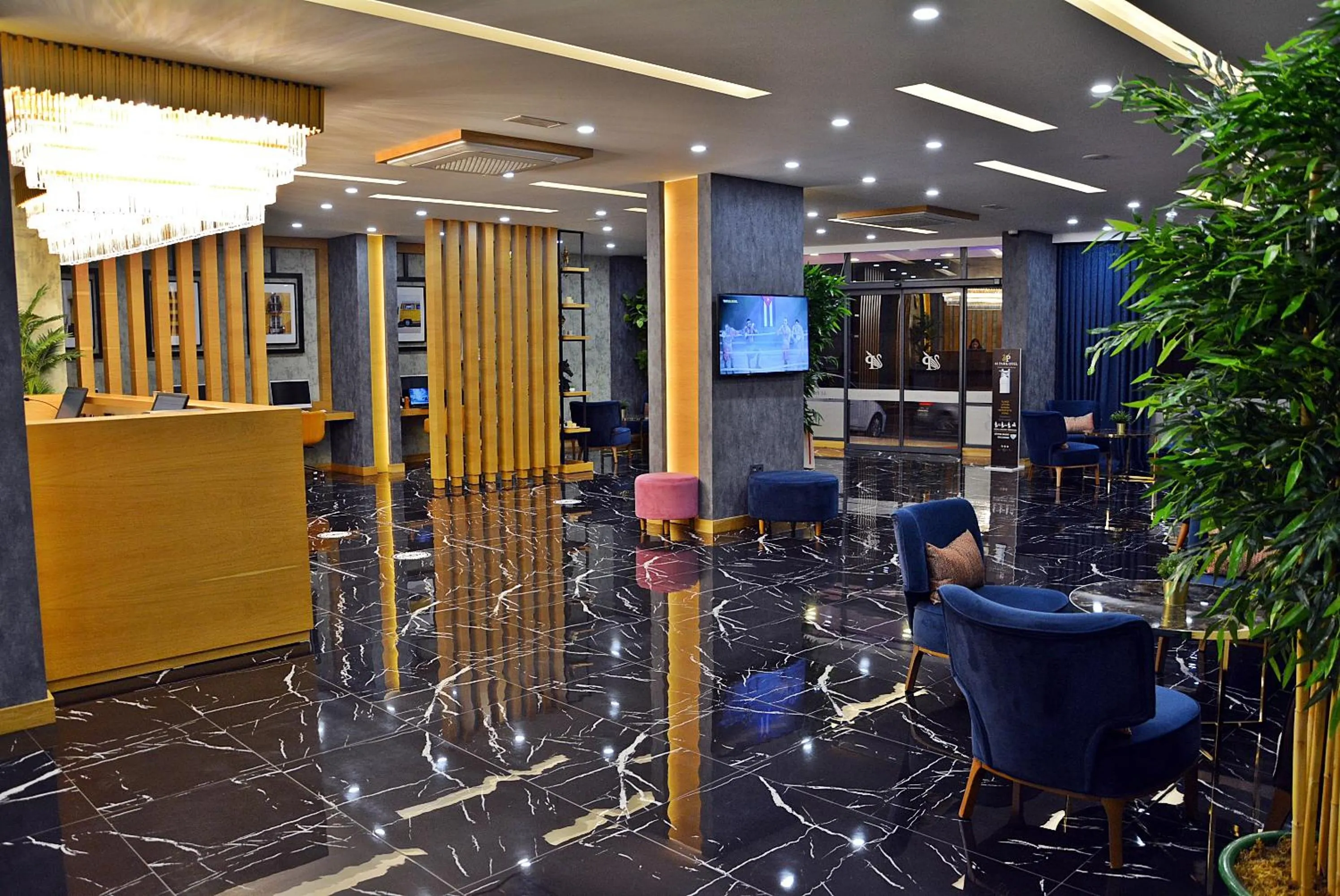 Communal lounge/ TV room in 61 Park Hotel