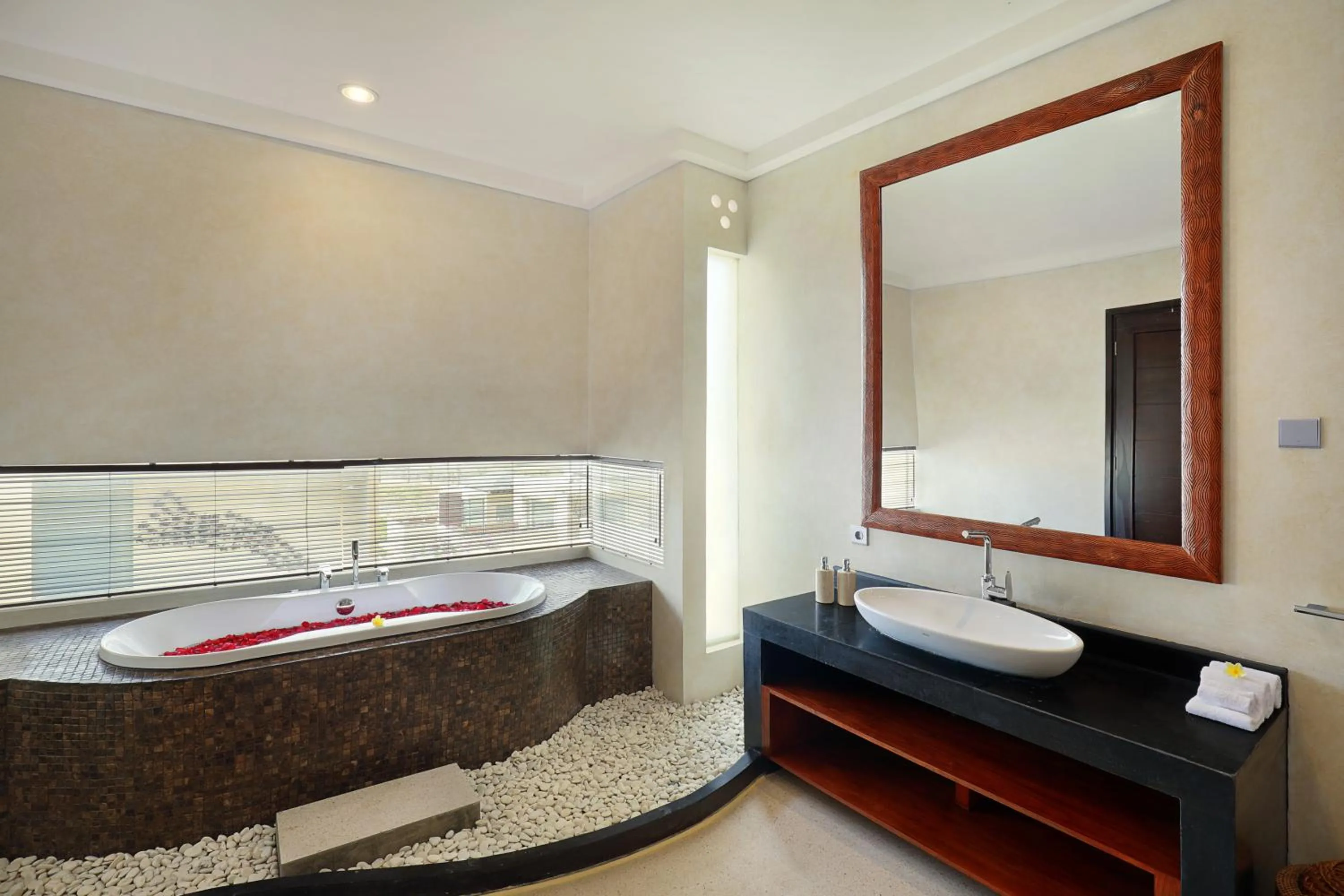 Bathroom, Bed in The Miracle Villa Nusa Dua