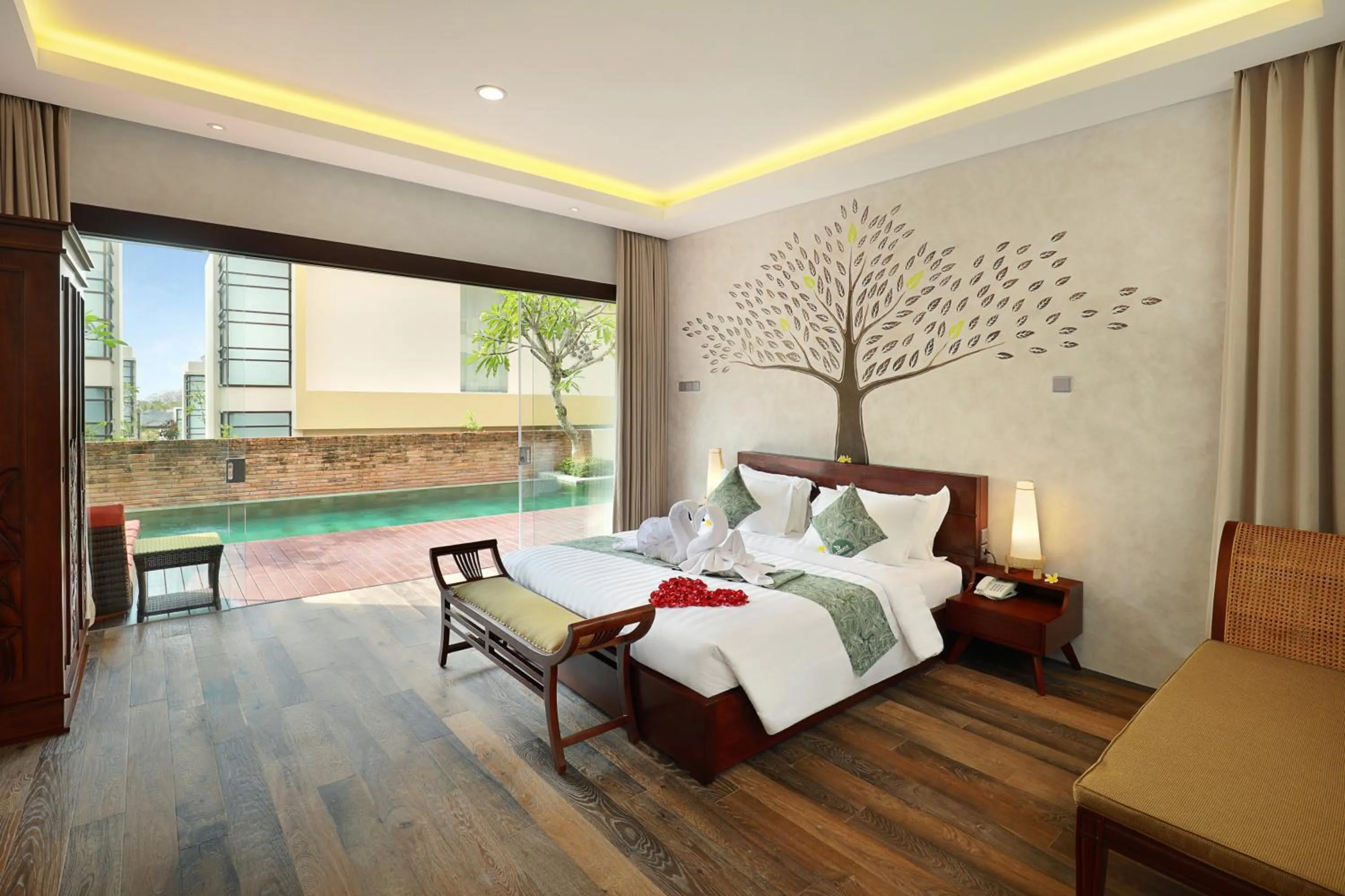 Bedroom, Bed in The Miracle Villa Nusa Dua